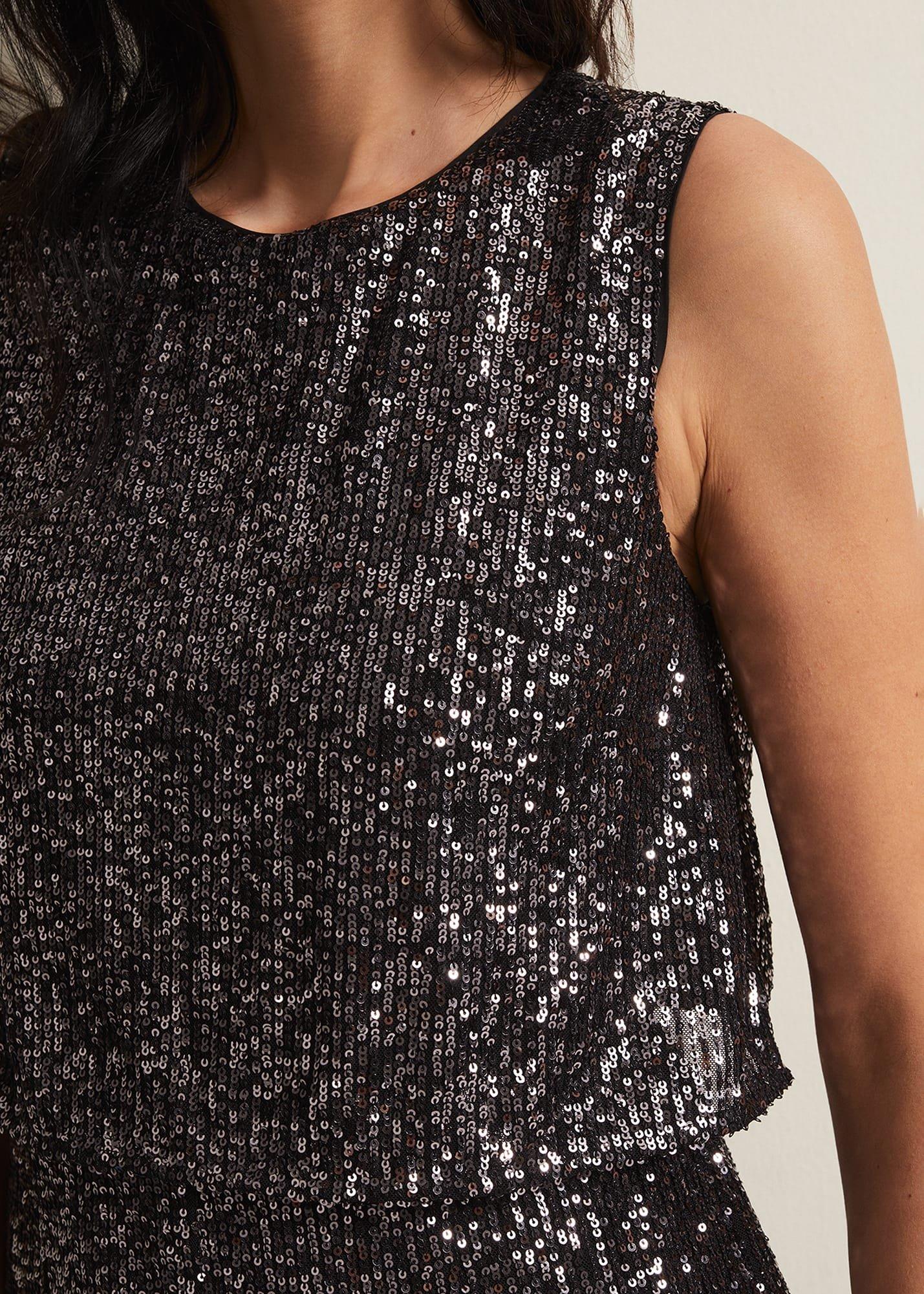Aubrey Sequin Wide Leg Jumpsuit