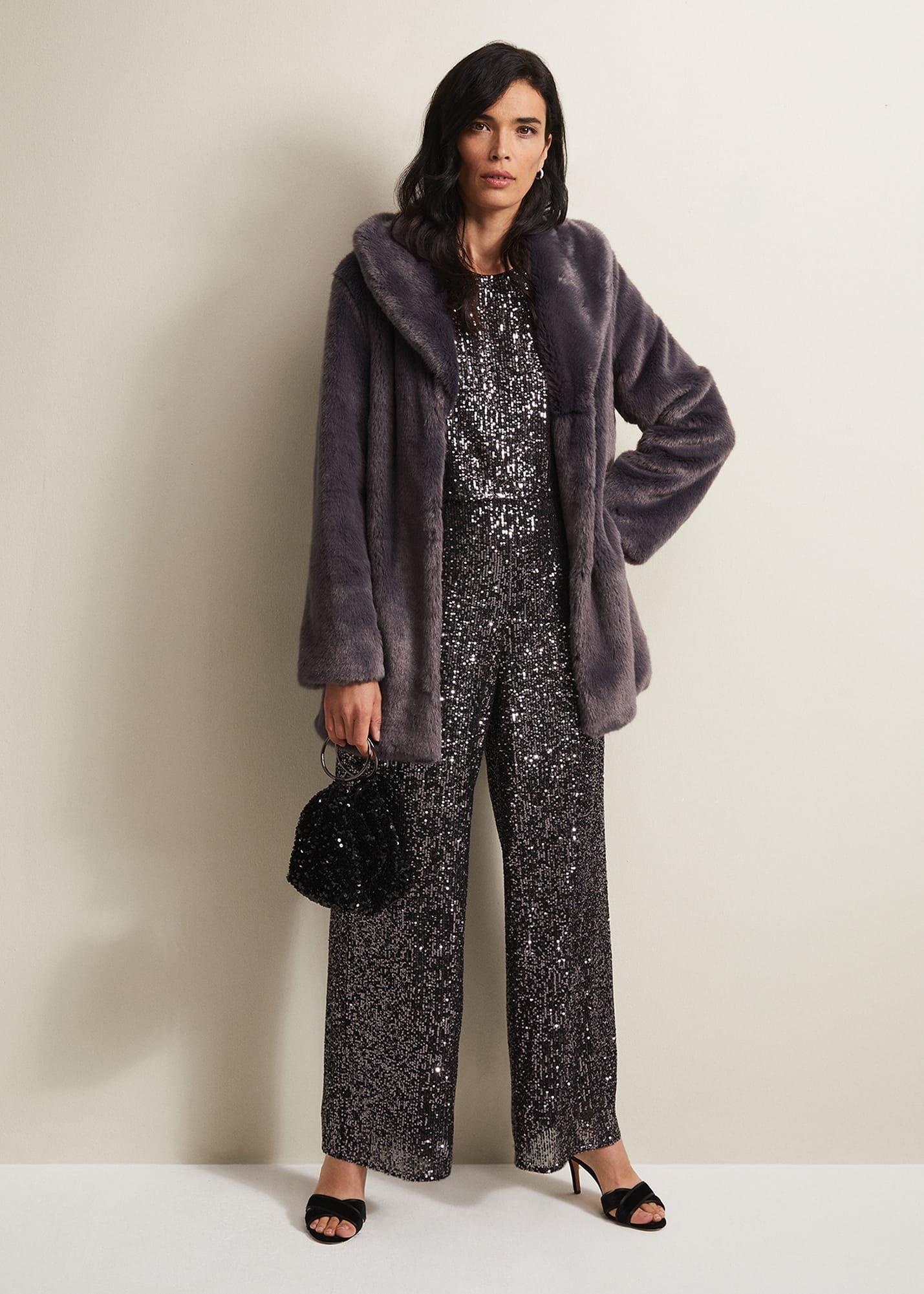 Aubrey Sequin Wide Leg Jumpsuit