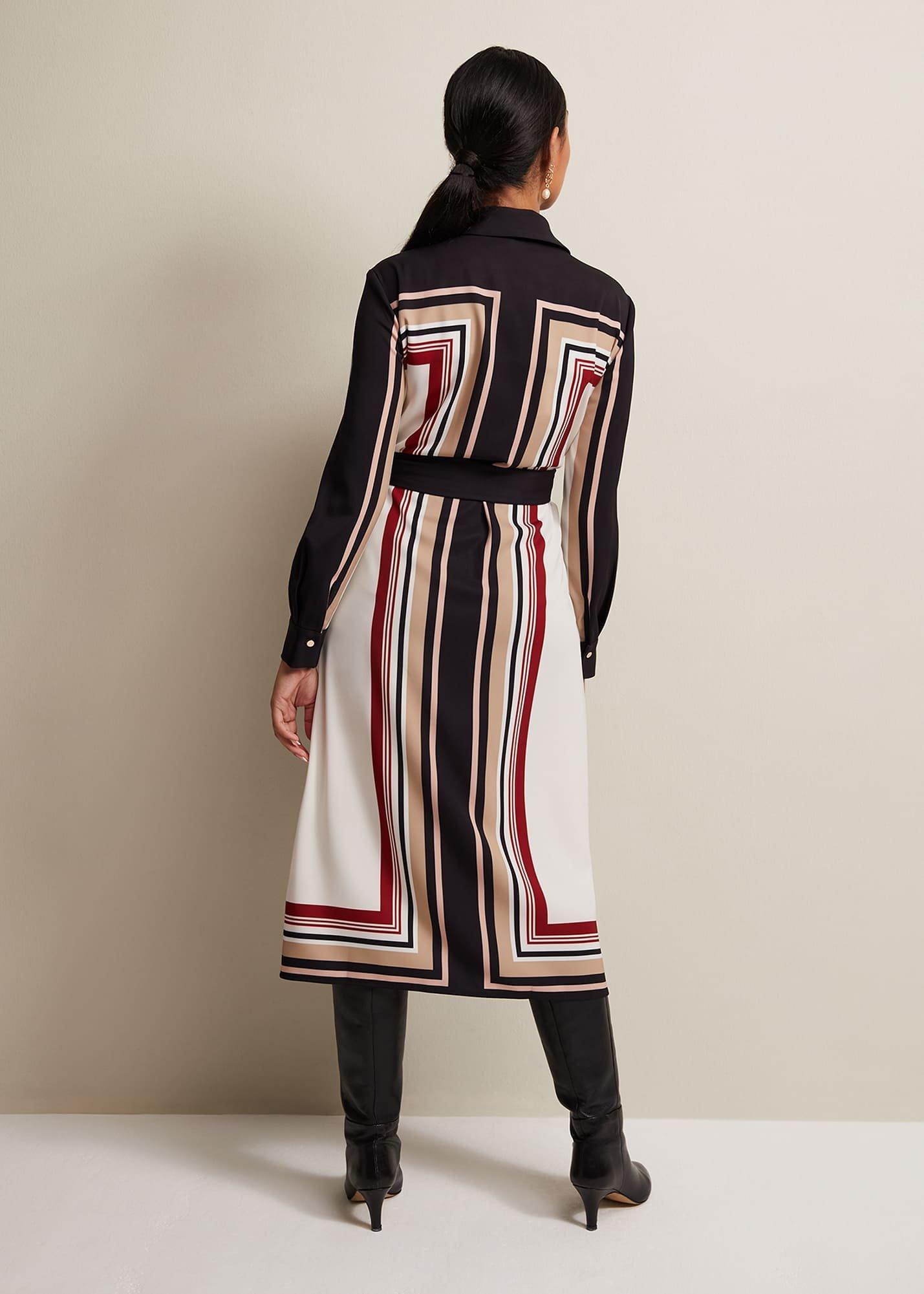 Petite Geri Striped Shirt Dress