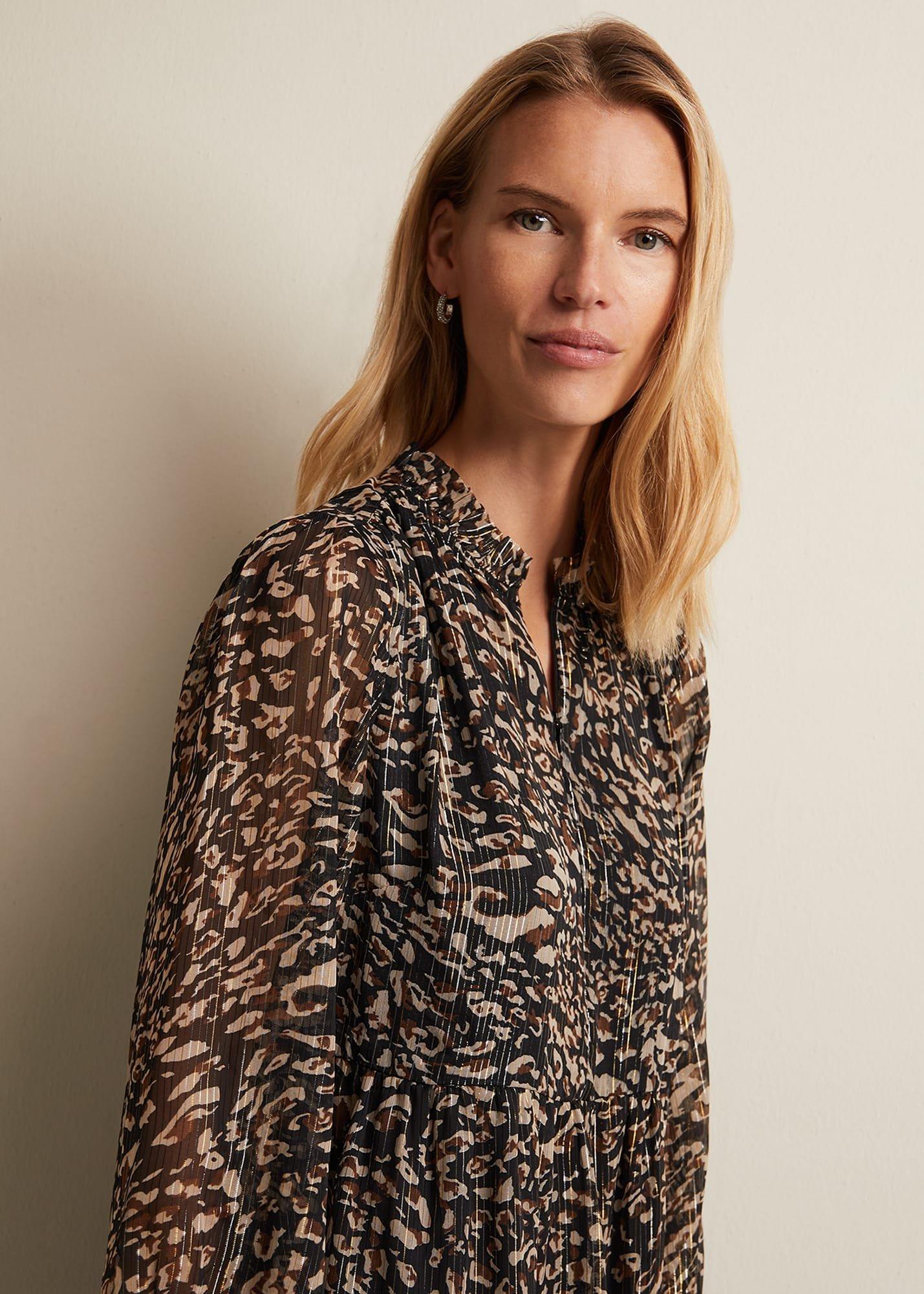 Shreya Leopard Swing Mini Dress