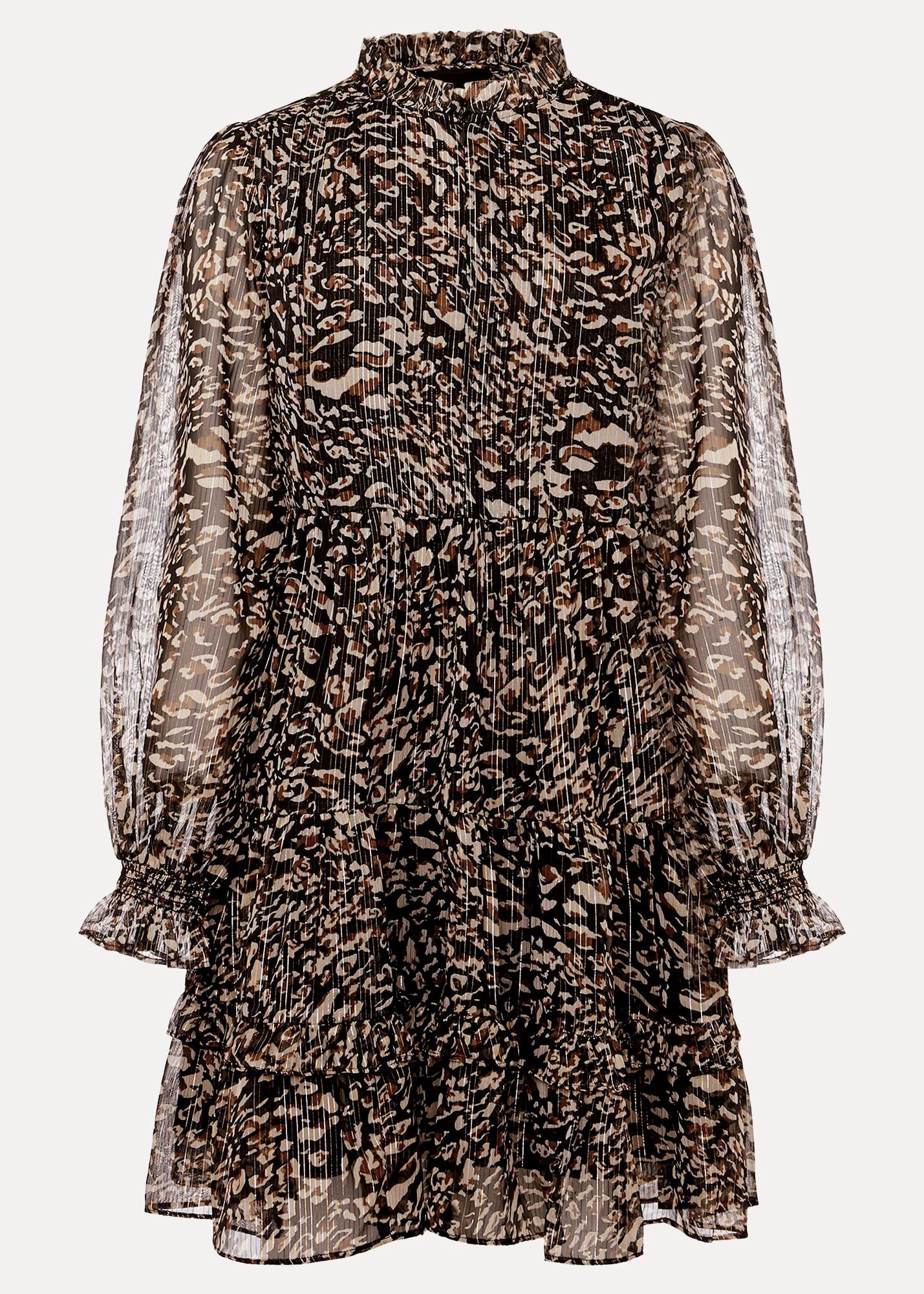 Shreya Leopard Swing Mini Dress