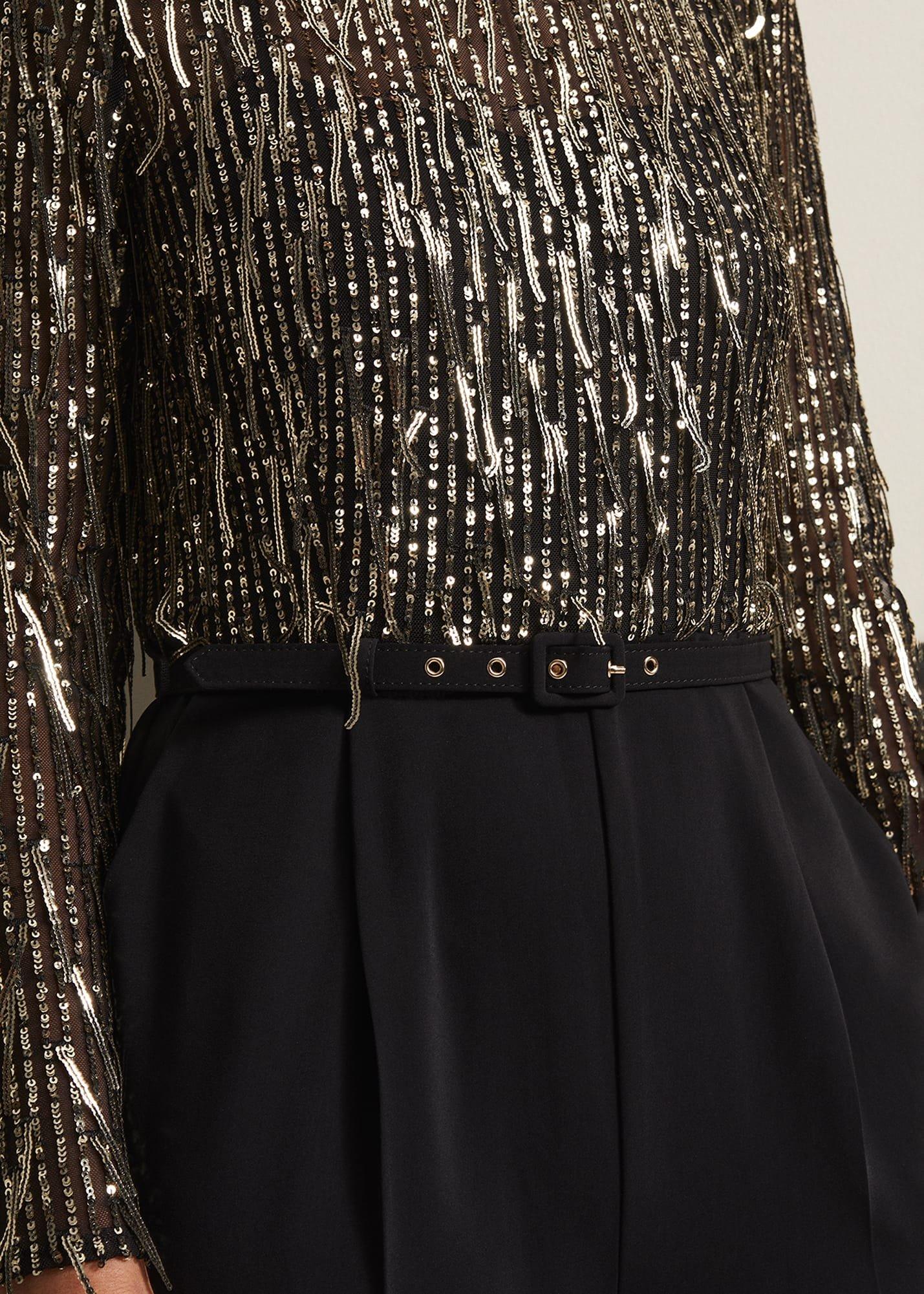 Mariah Sequin Fringe Wide Leg Jumpsuit