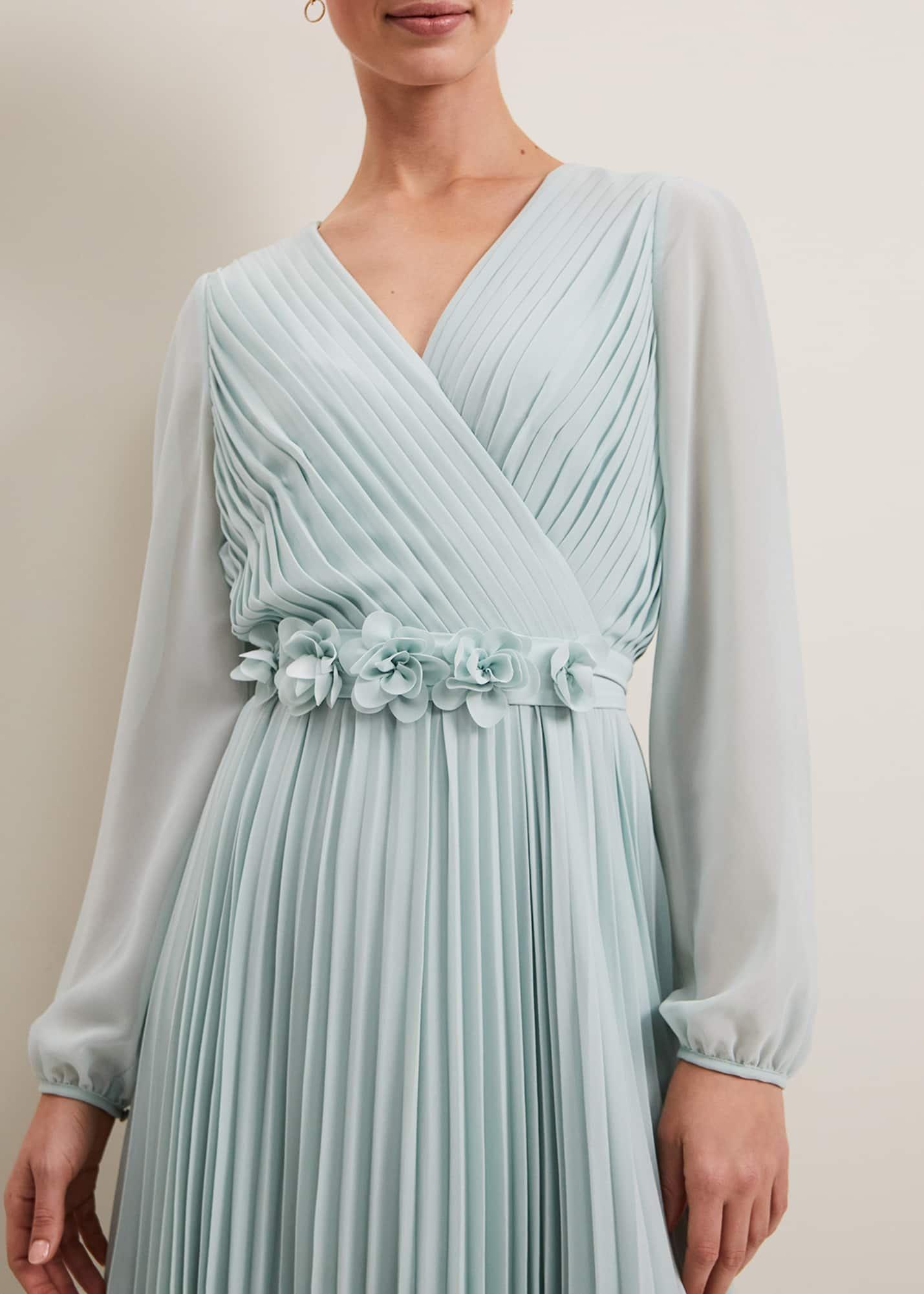 Alecia Pleat Maxi Dress