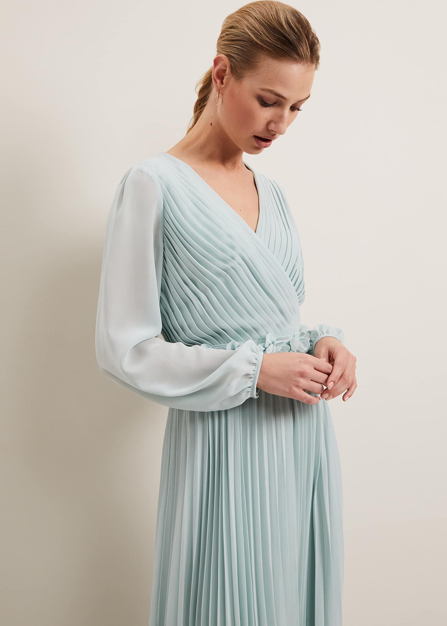 Alecia Pleat Maxi Dress