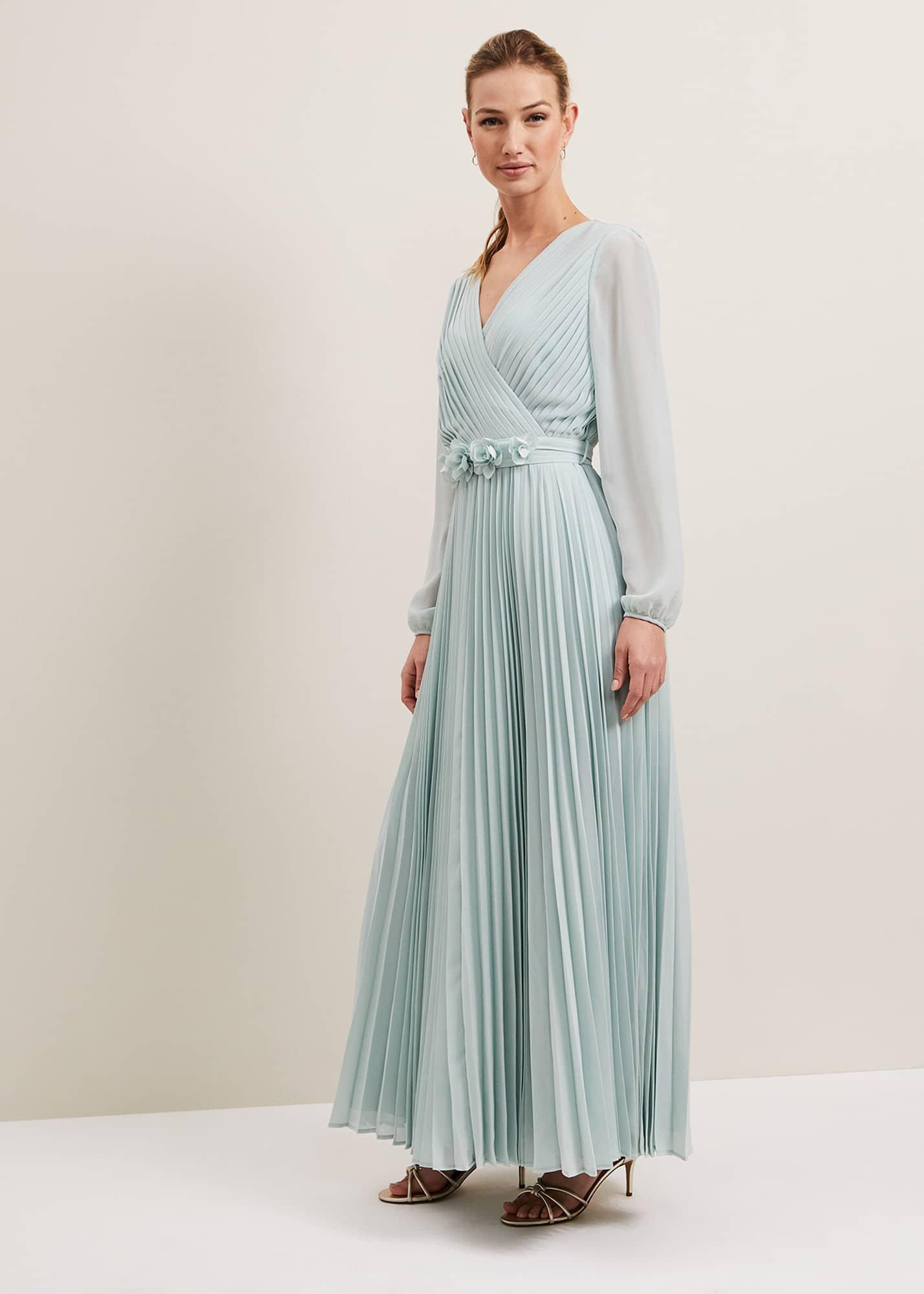 Alecia Pleat Maxi Dress