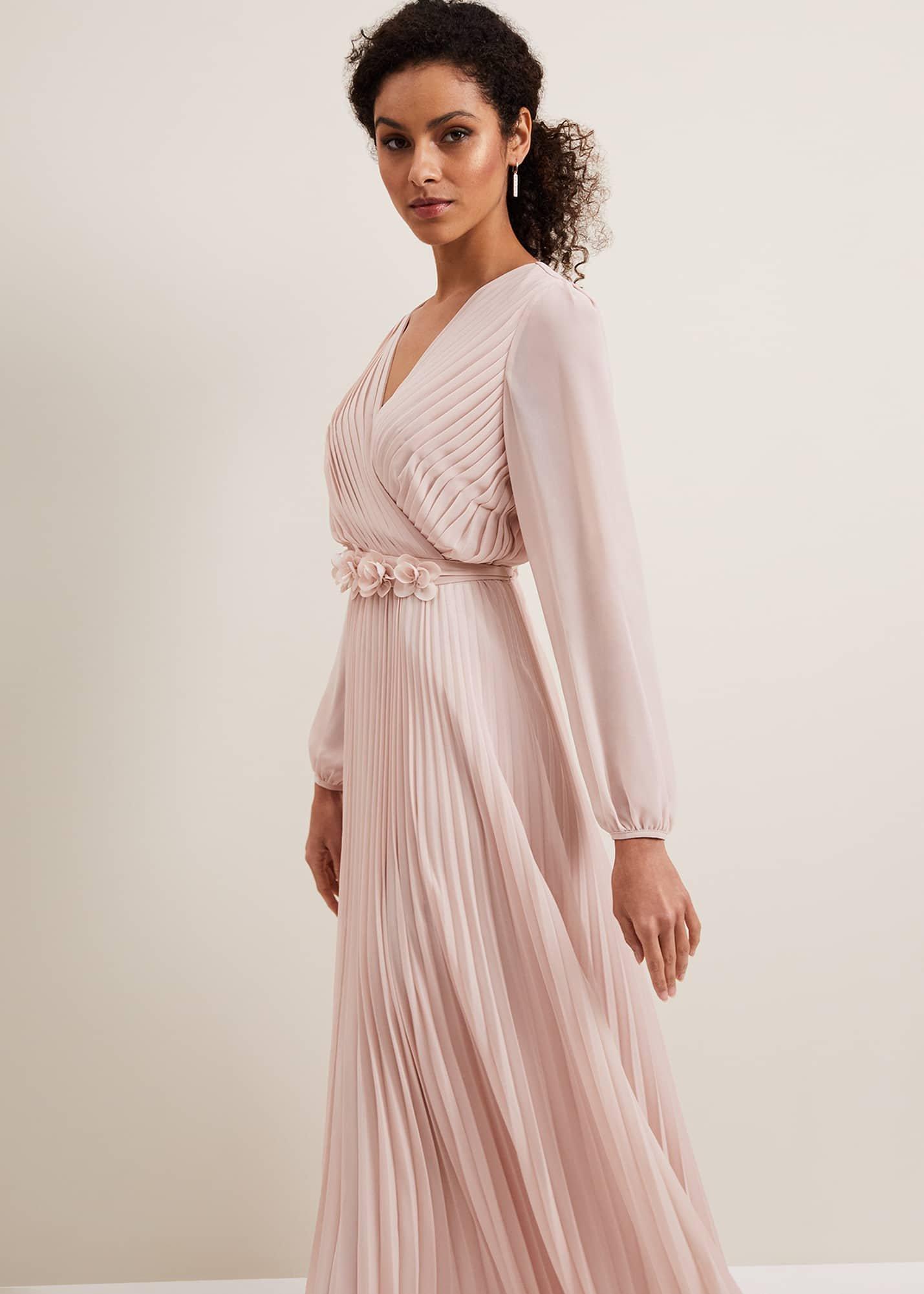 Alecia Pleated Maxi Dress