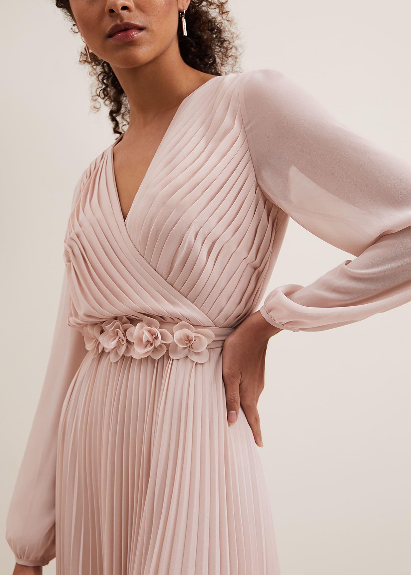 Alecia Pleated Maxi Dress