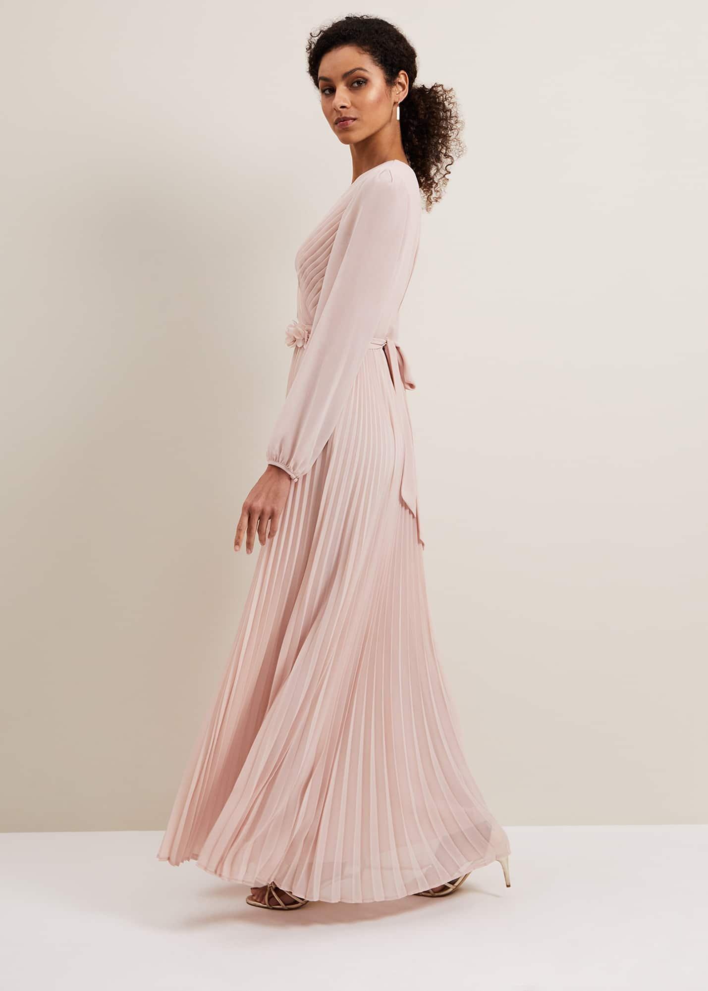 Alecia Pleated Maxi Dress