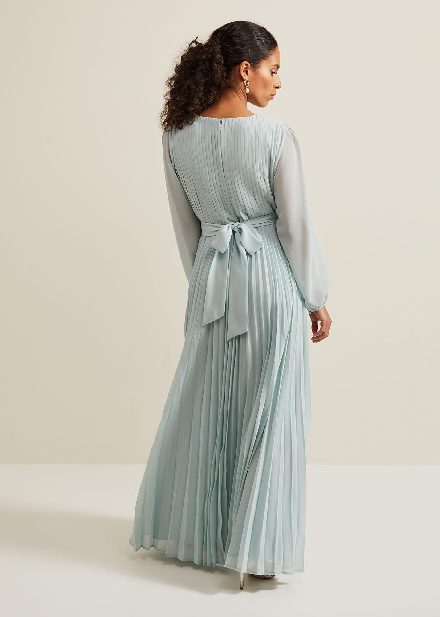Petite Alecia Pleated Maxi Dress