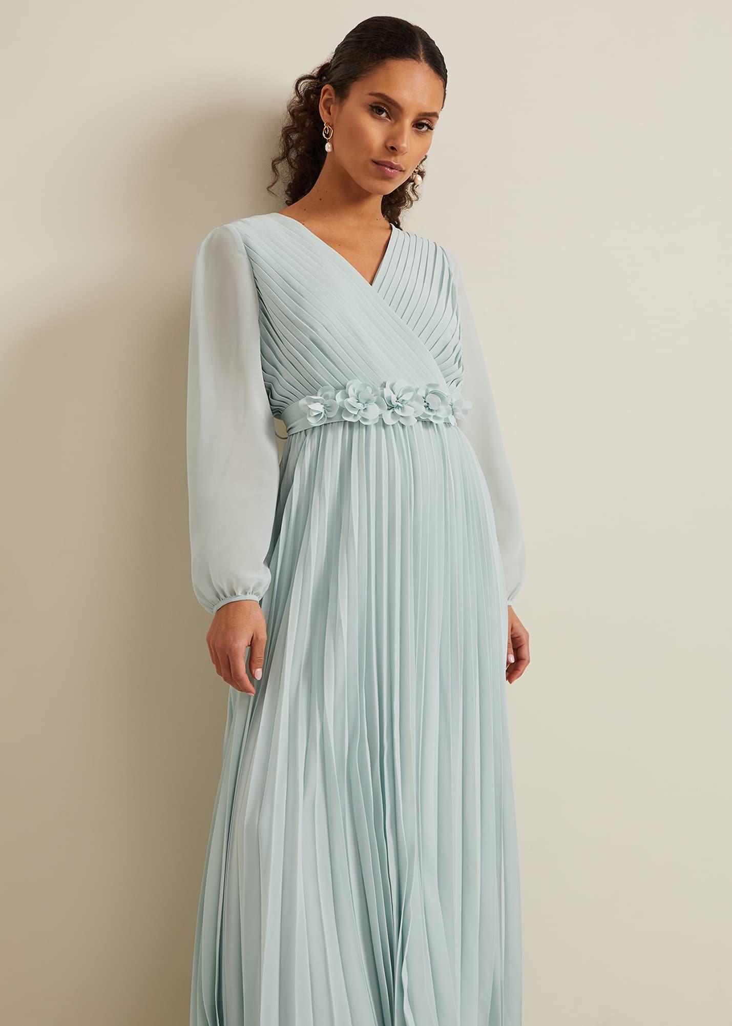 Petite Alecia Pleated Maxi Dress