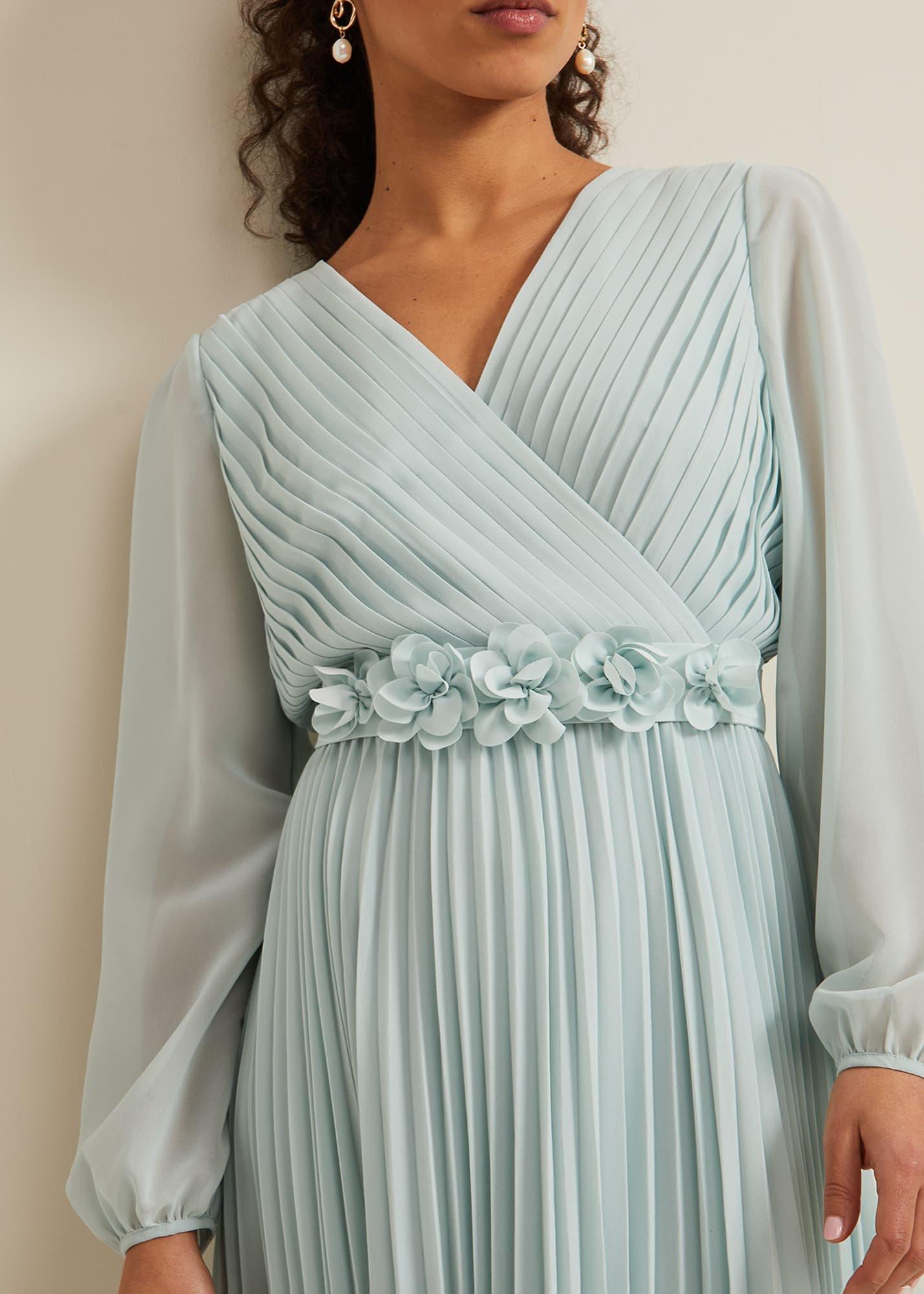 Petite Alecia Pleated Maxi Dress