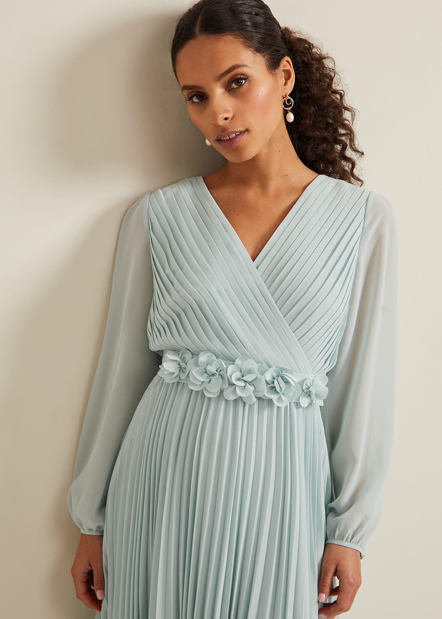 Petite Alecia Pleated Maxi Dress