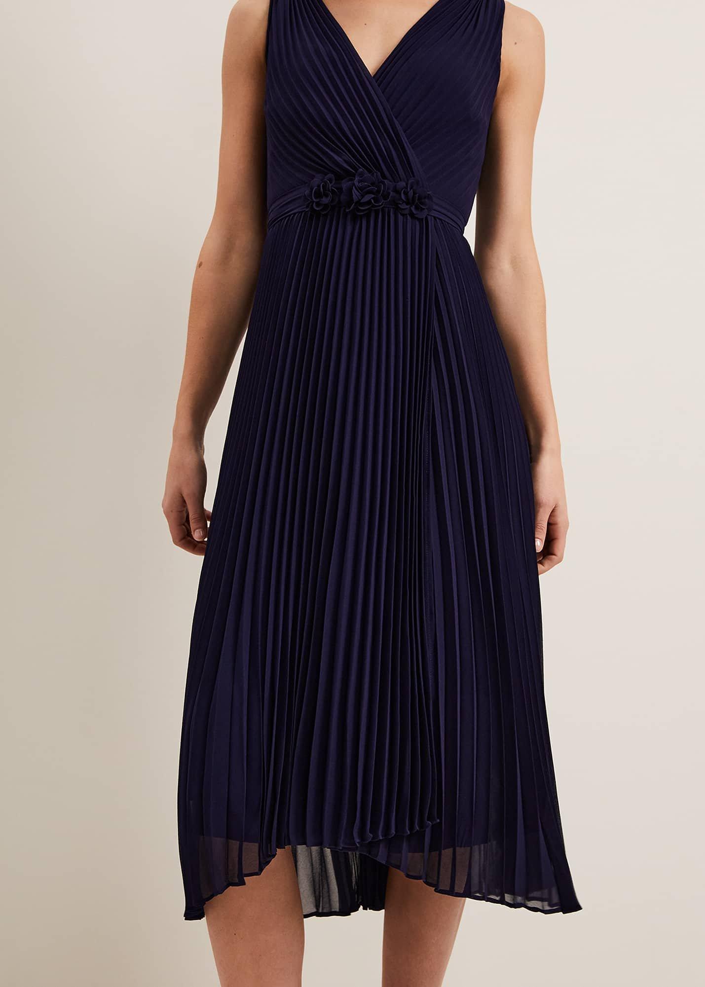 Cressida Pleat Midi Dress