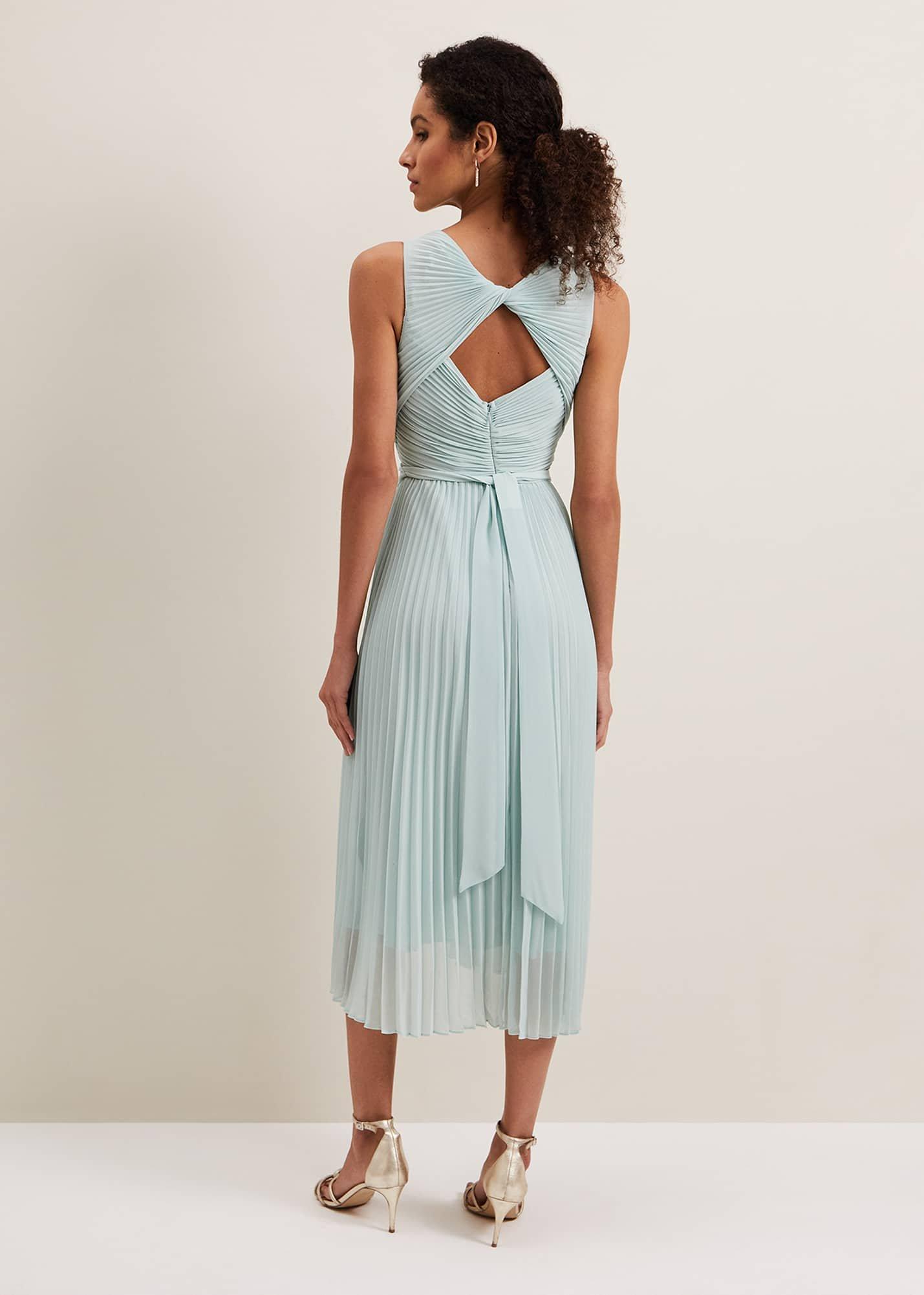 Cressida Pleat Midi Dress