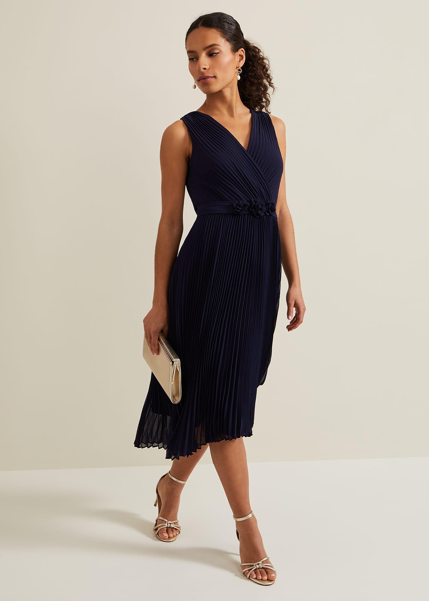 Petite Cressida Pleat Maxi Dress