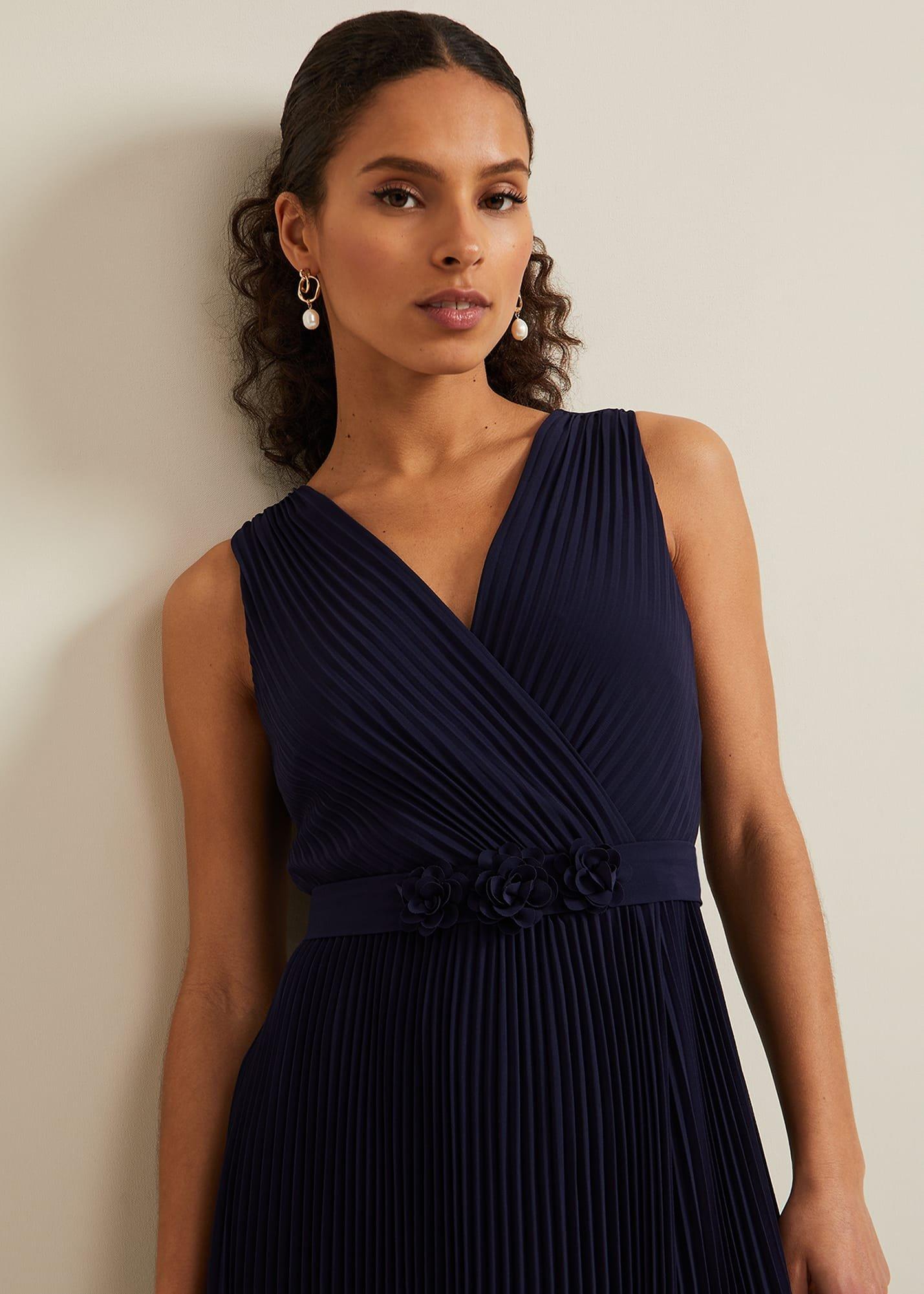 Petite Cressida Pleat Maxi Dress