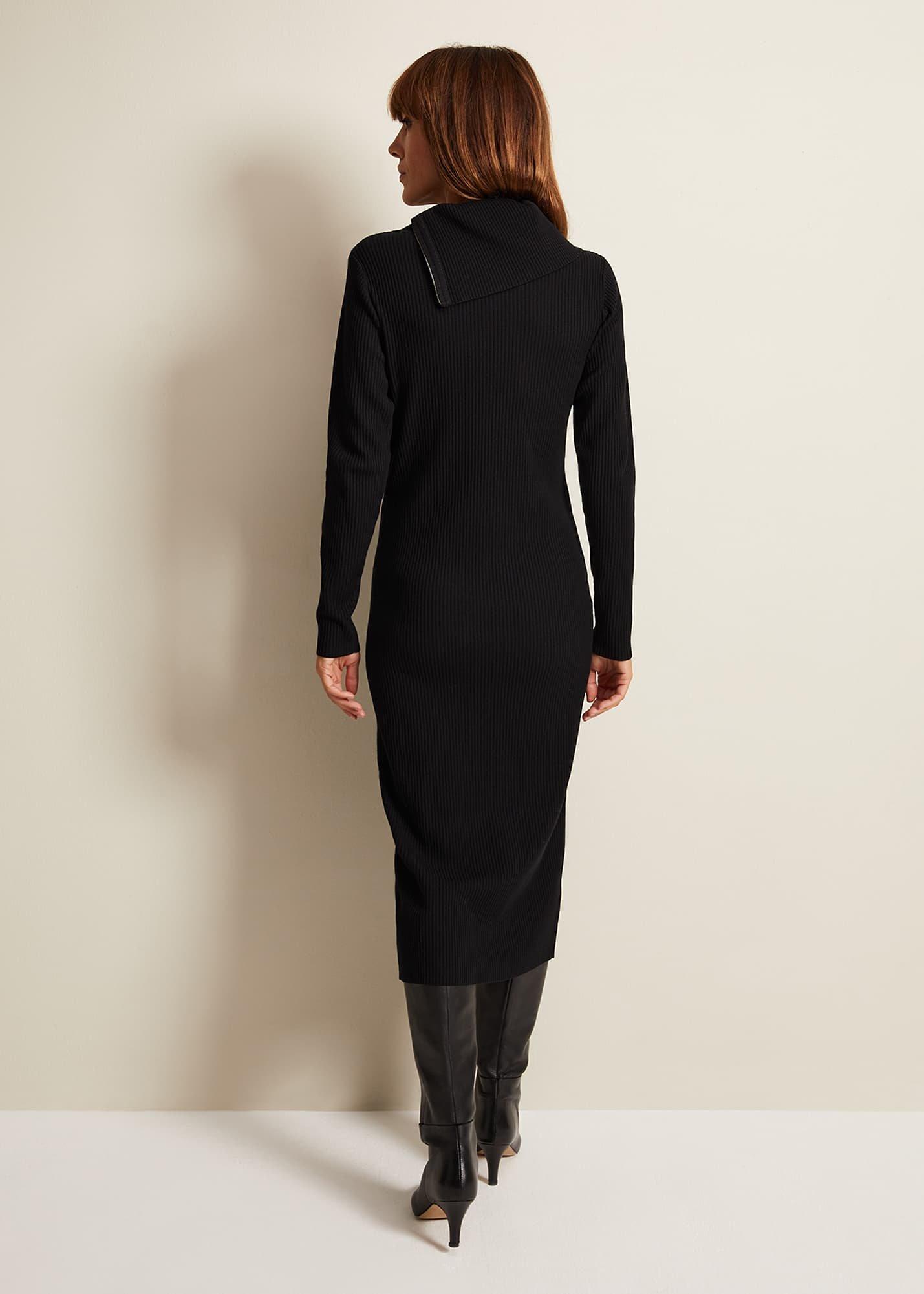 Hartley Zip Ribbed Column Dress