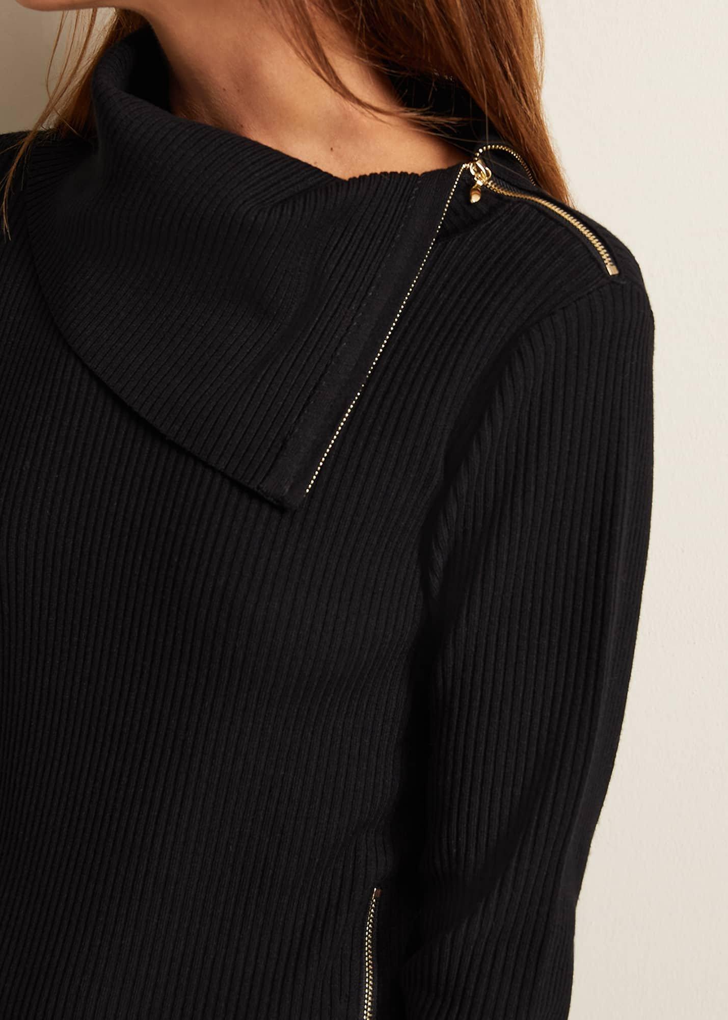 Hartley Zip Ribbed Column Dress