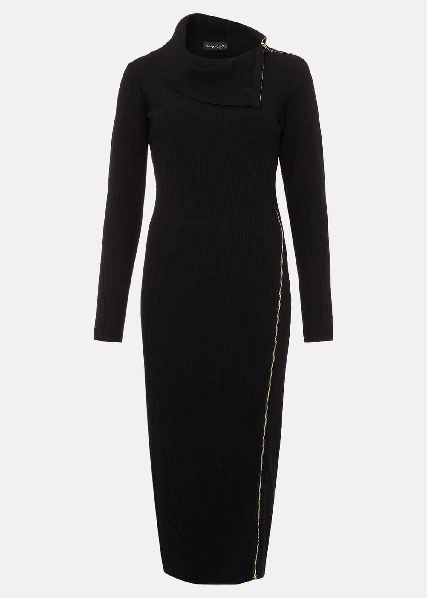 Hartley Zip Ribbed Column Dress