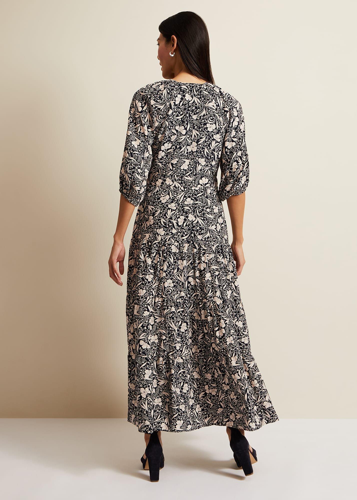 Kezia Floral Wrap Midi Dress