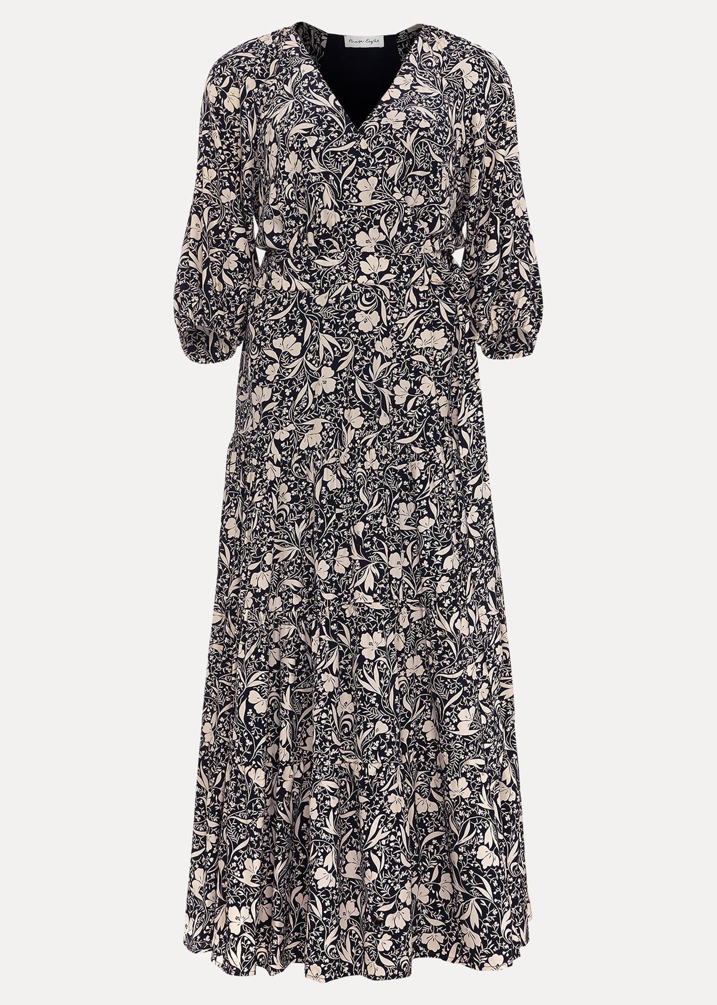 Kezia Floral Wrap Midi Dress
