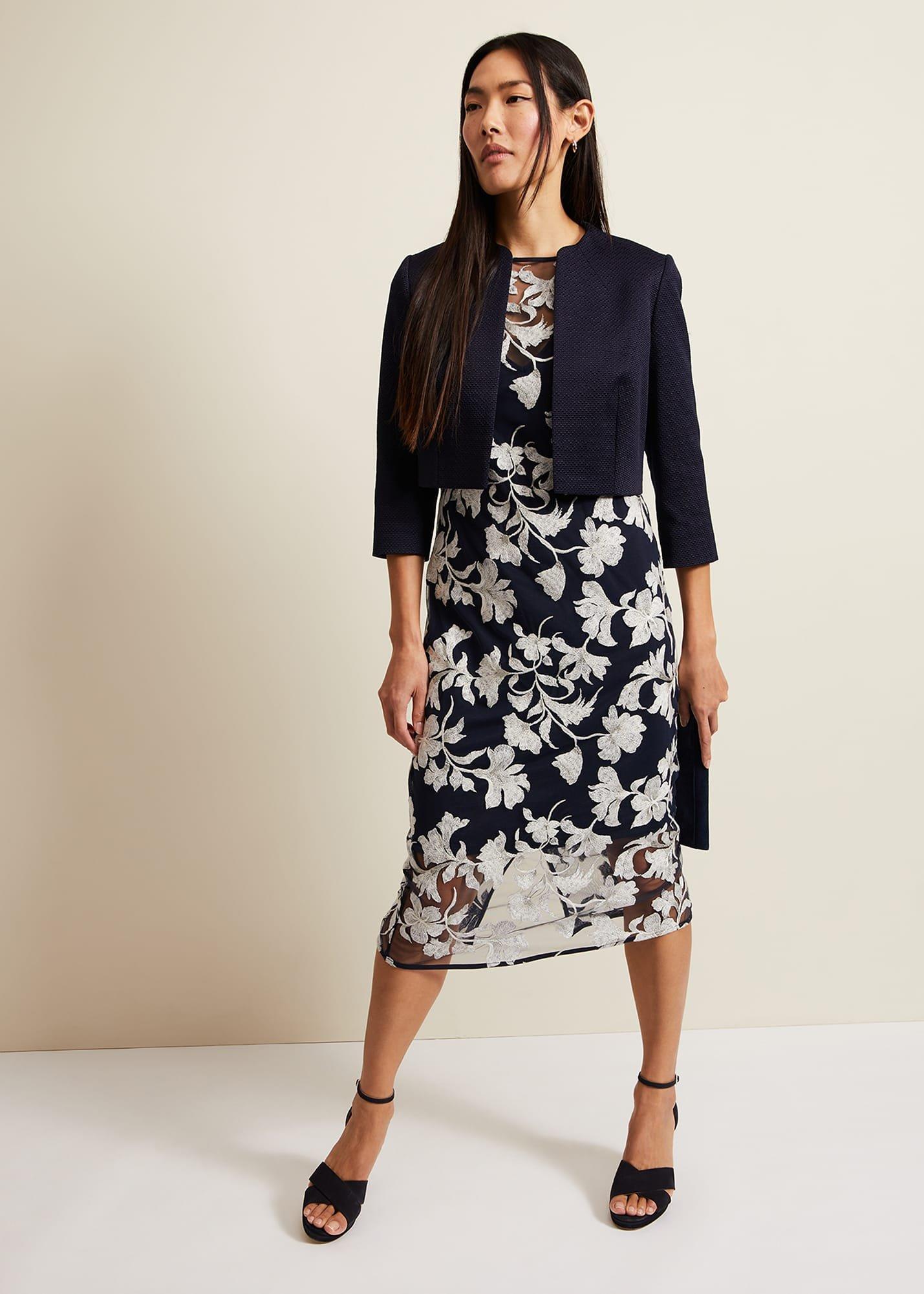 Irina Floral Mesh Midi Dress