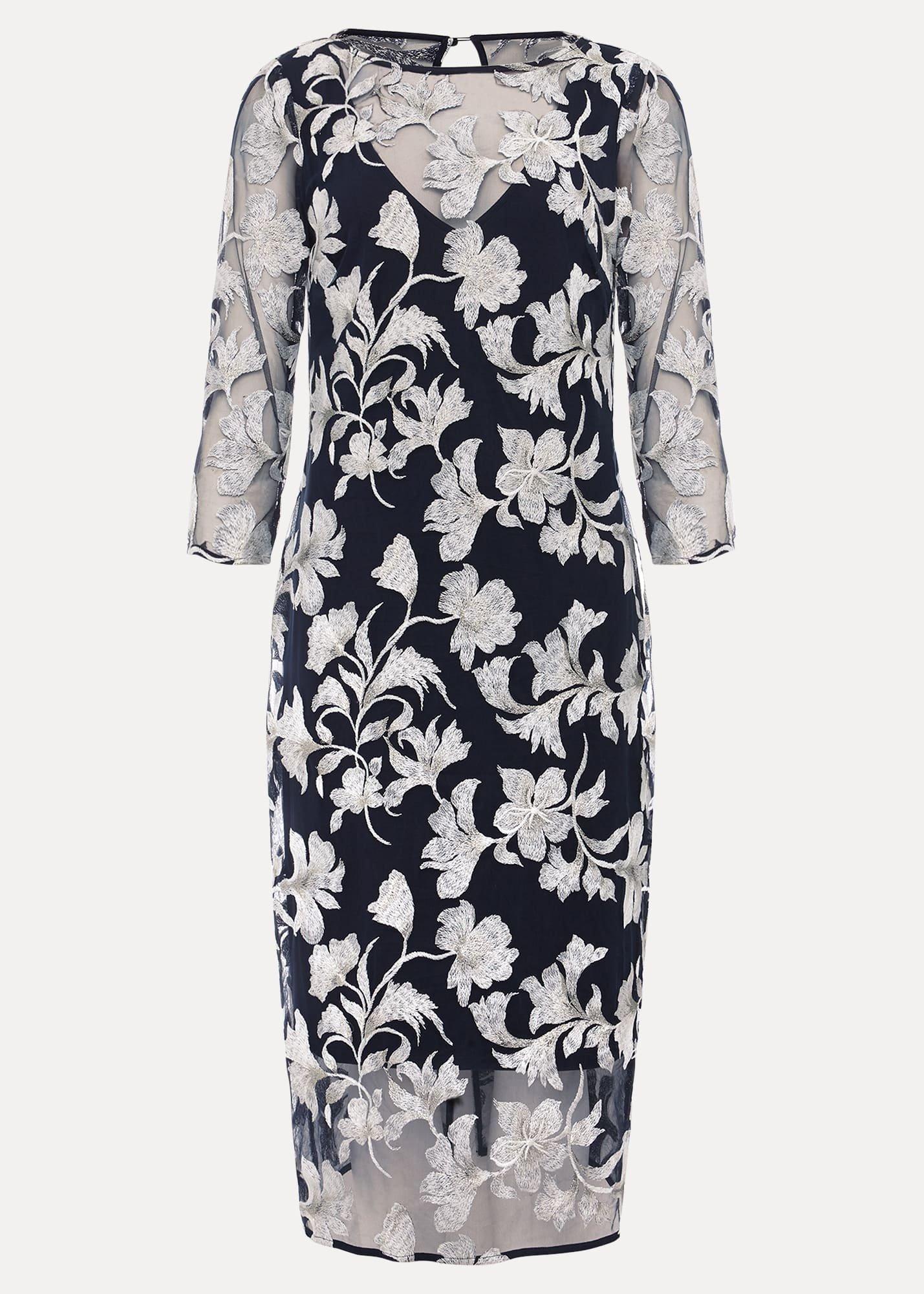 Irina Floral Mesh Midi Dress