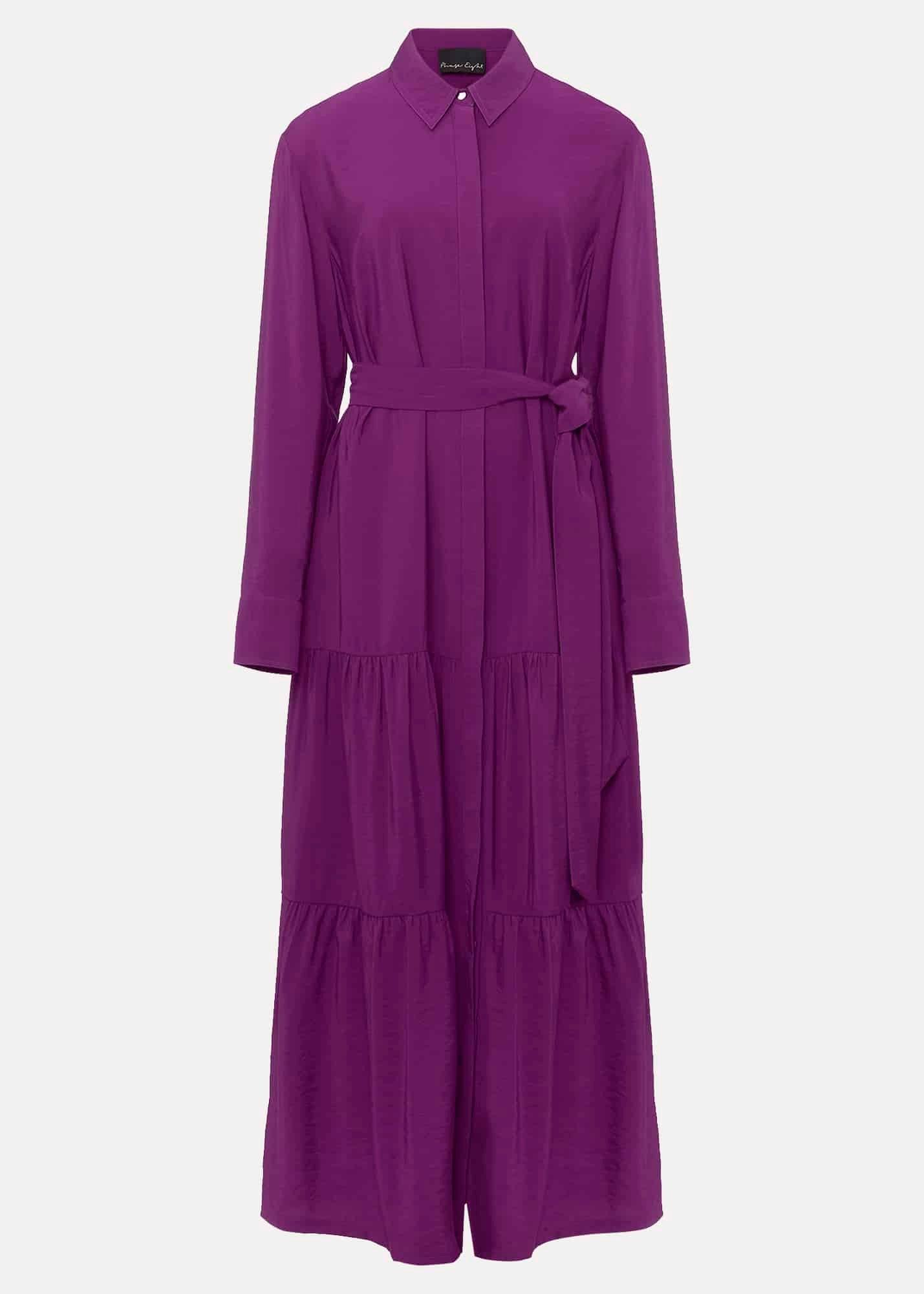 Jayden Purple Shirt Midaxi Dress