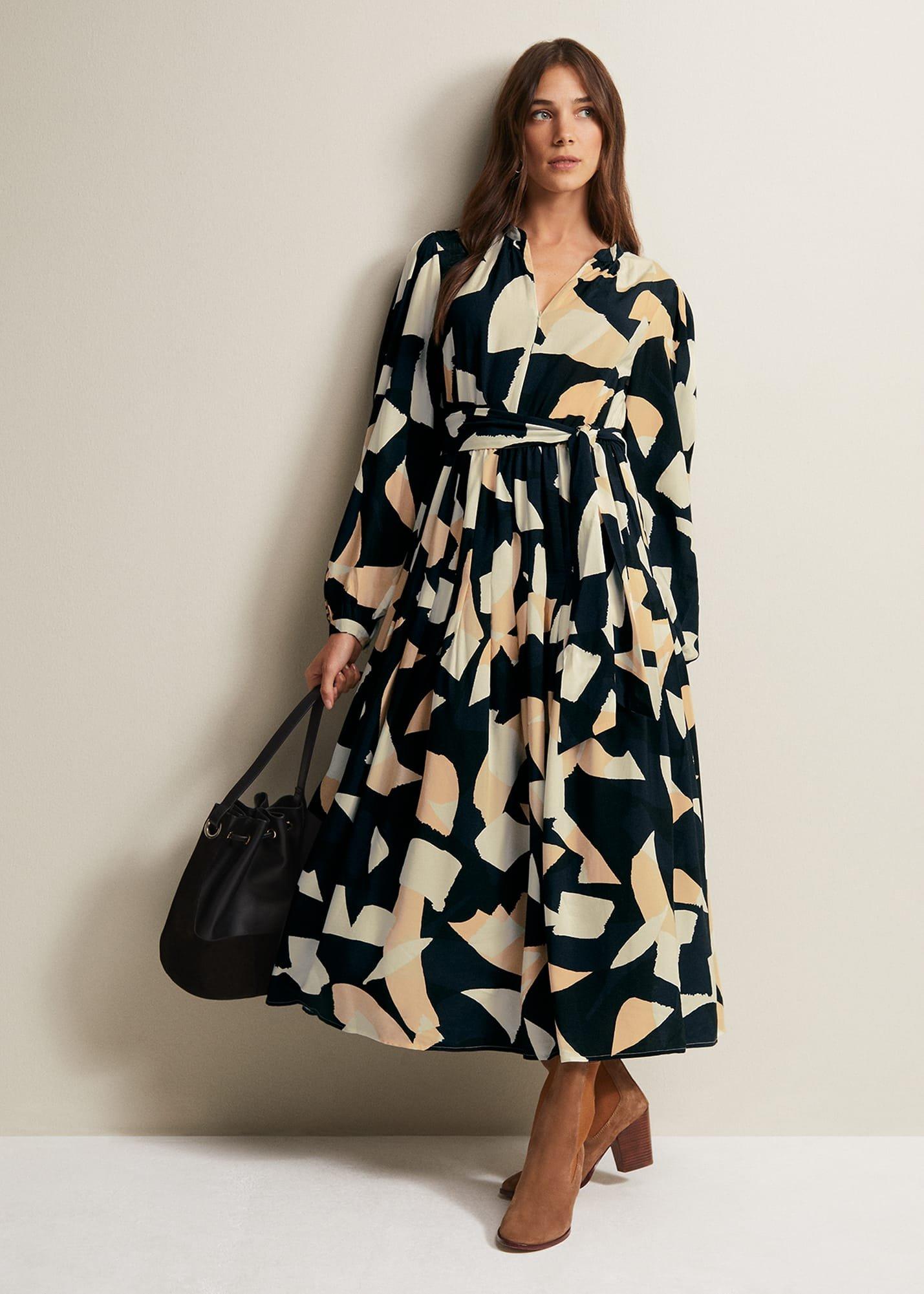 Callie Abstract Midi Dress