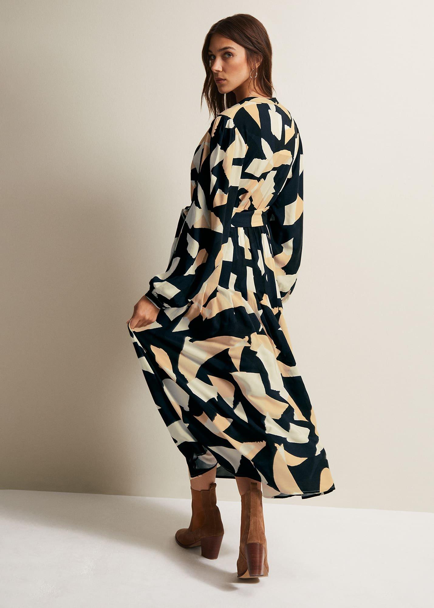 Callie Abstract Midi Dress