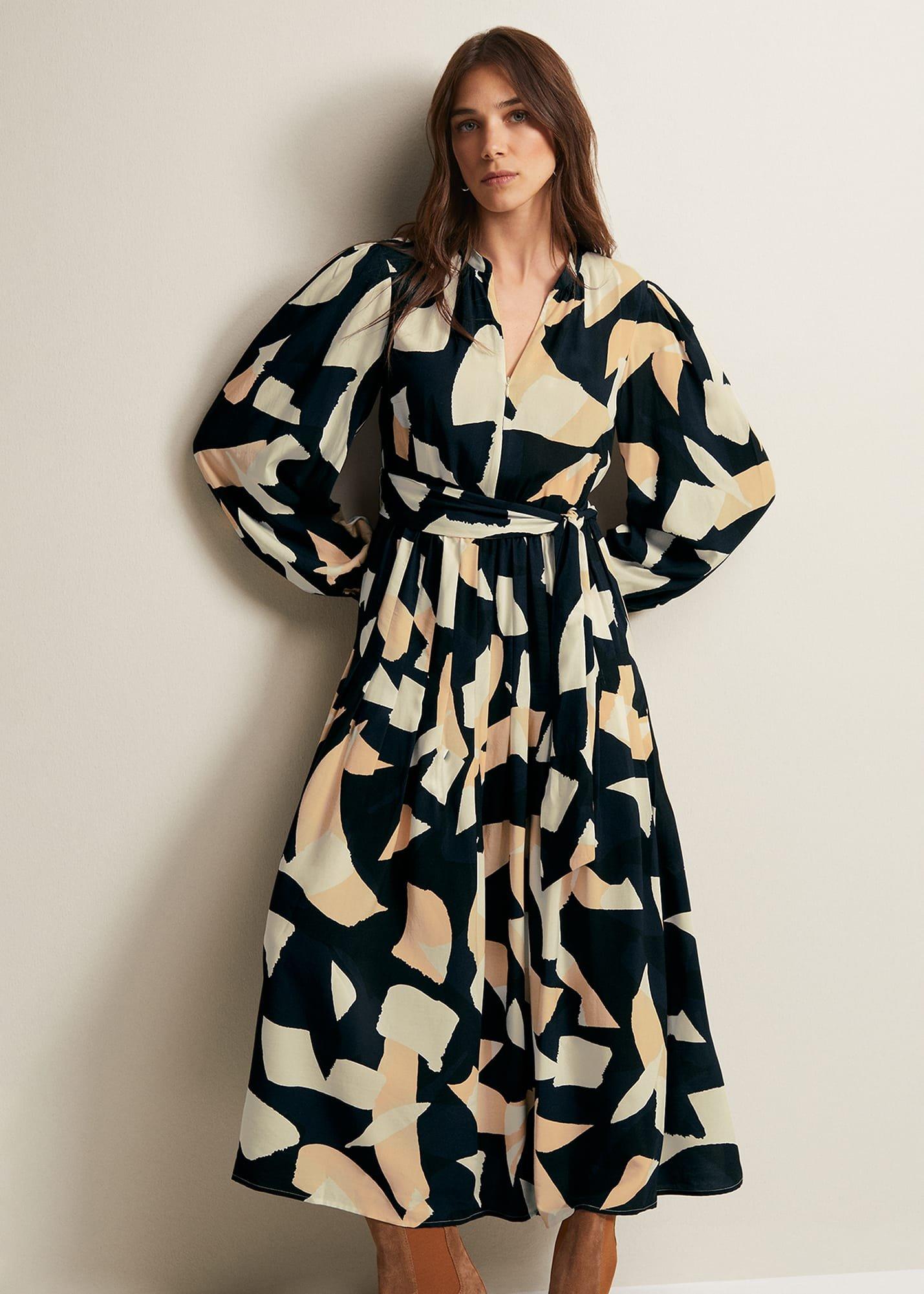 Callie Abstract Midi Dress