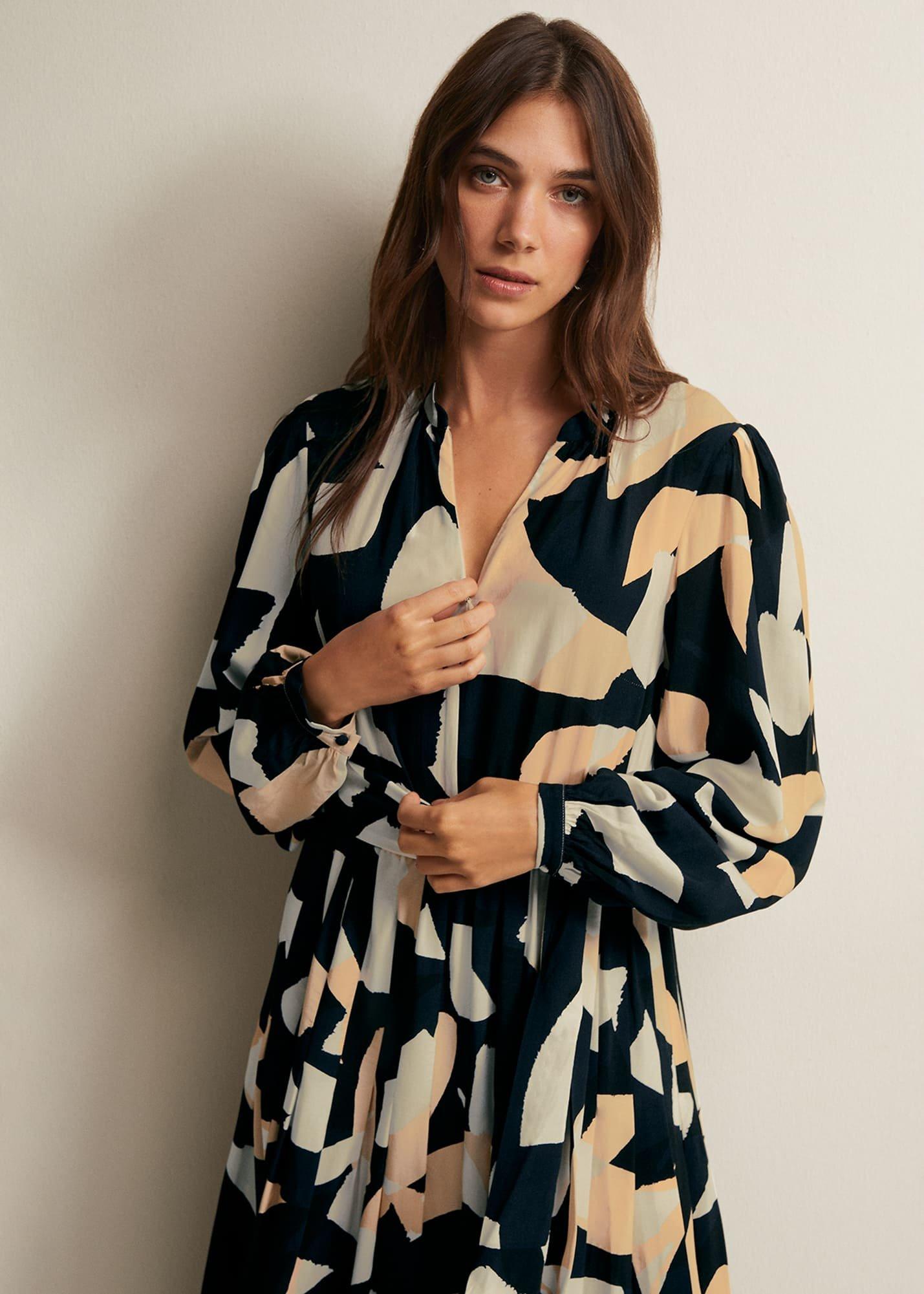 Callie Abstract Midi Dress