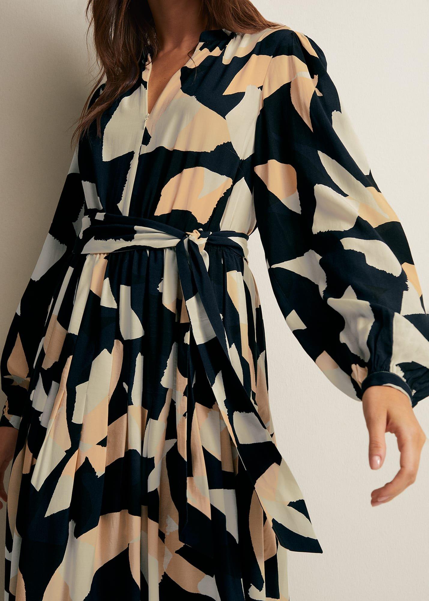 Callie Abstract Midi Dress