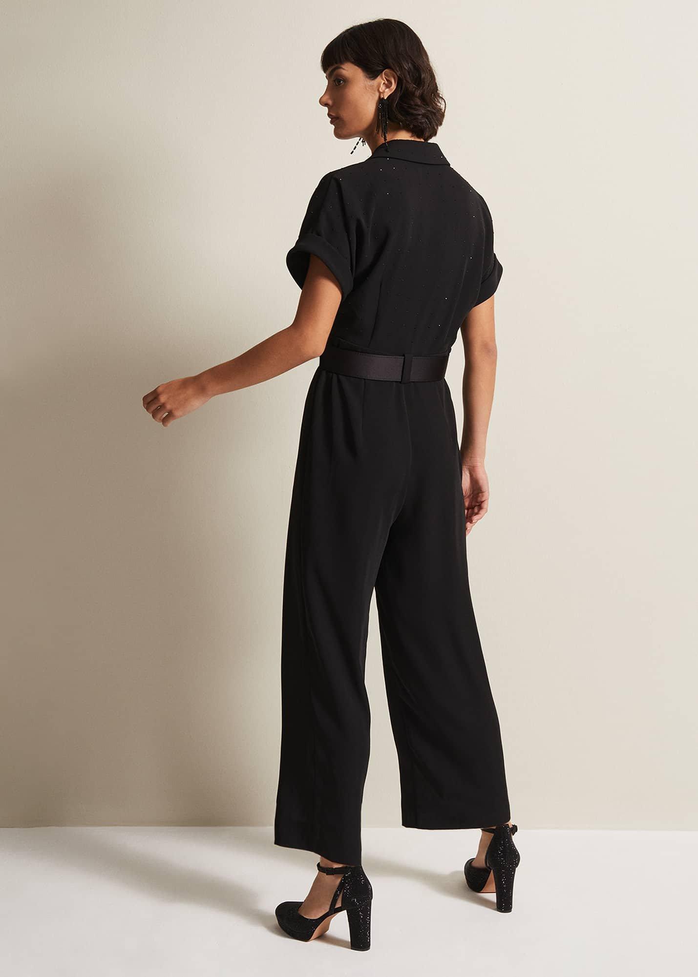 Constance Black Wide Leg Jumpsuit