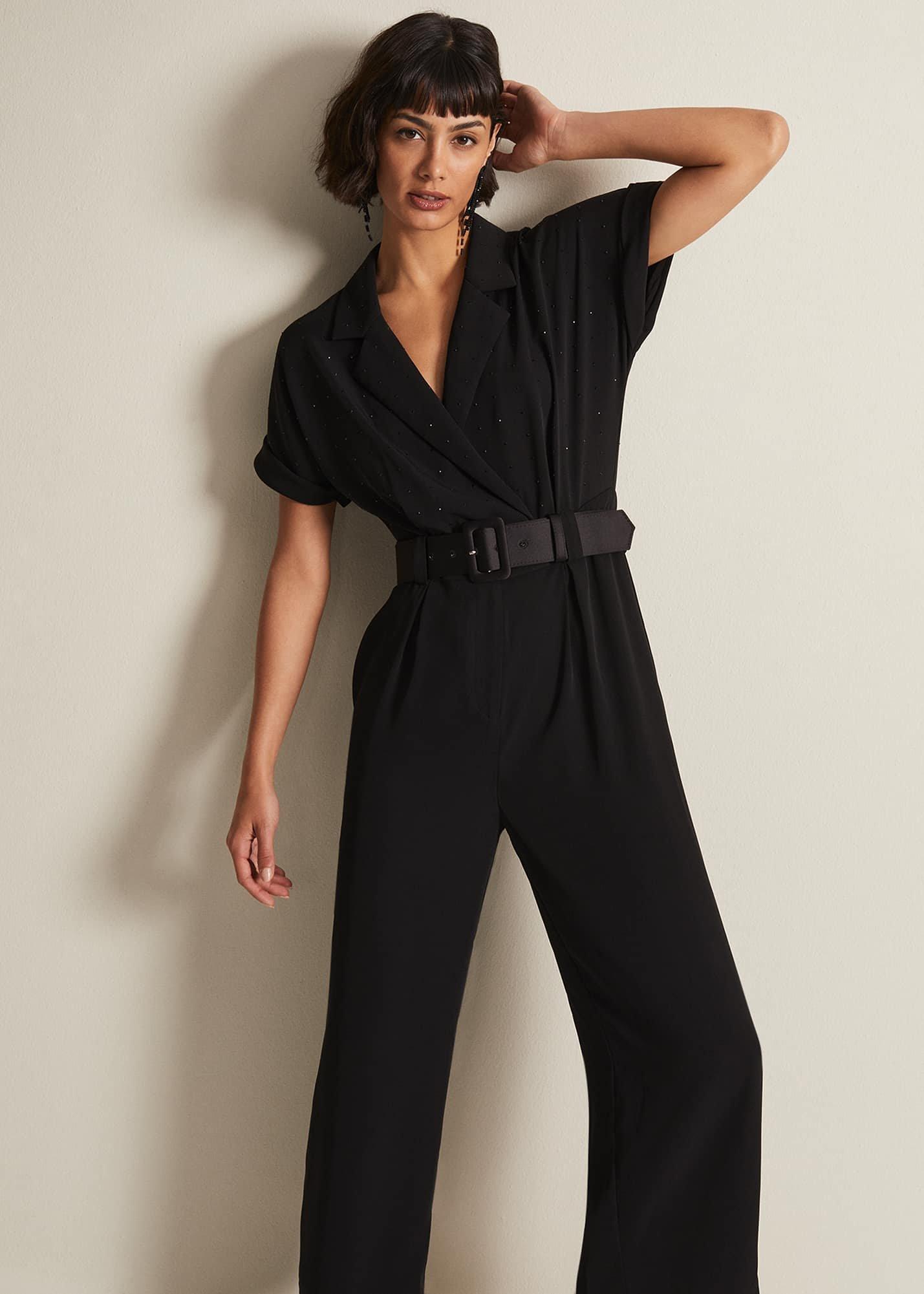 Constance Black Wide Leg Jumpsuit