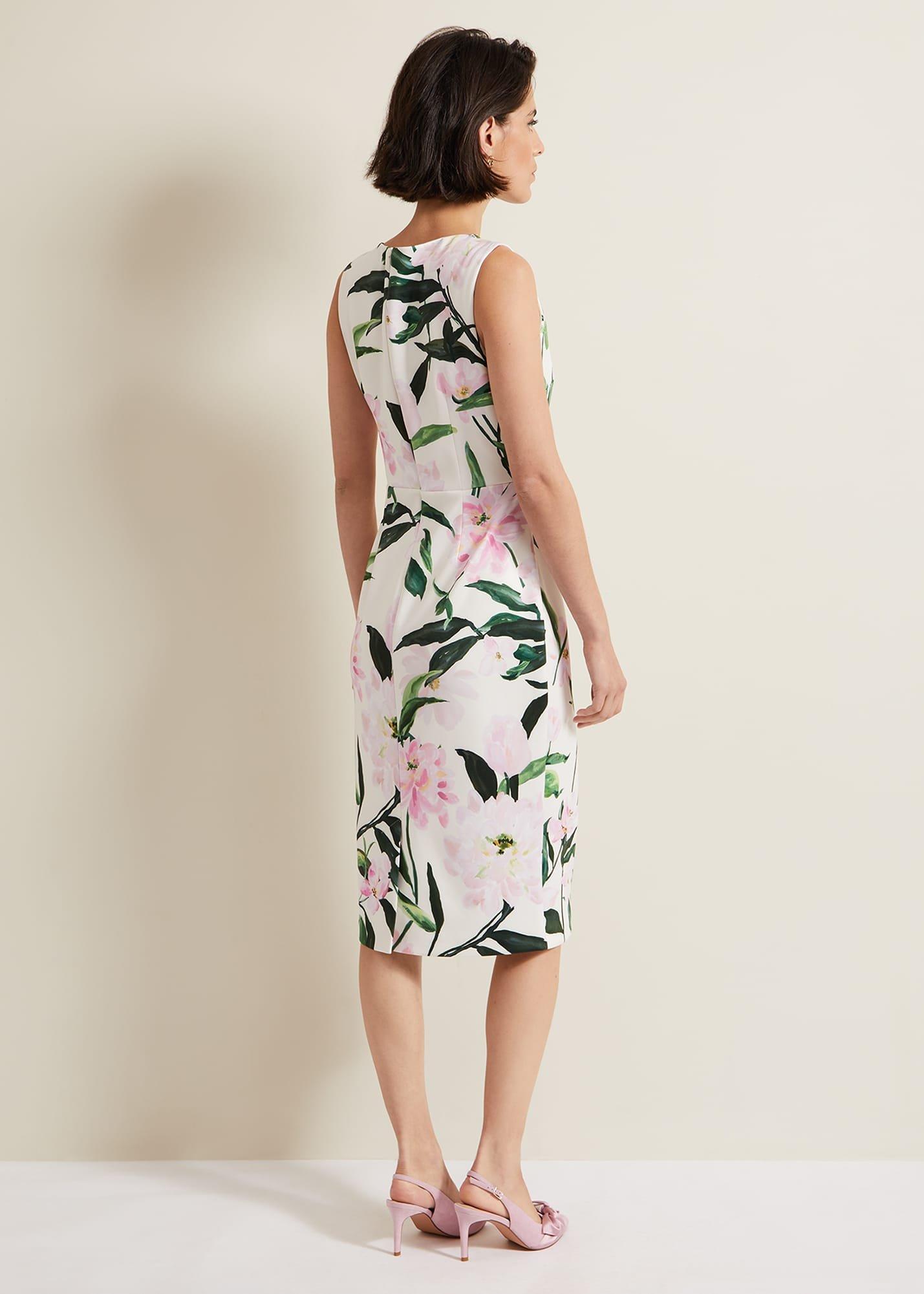 Elsa Floral Scuba Midi Dress