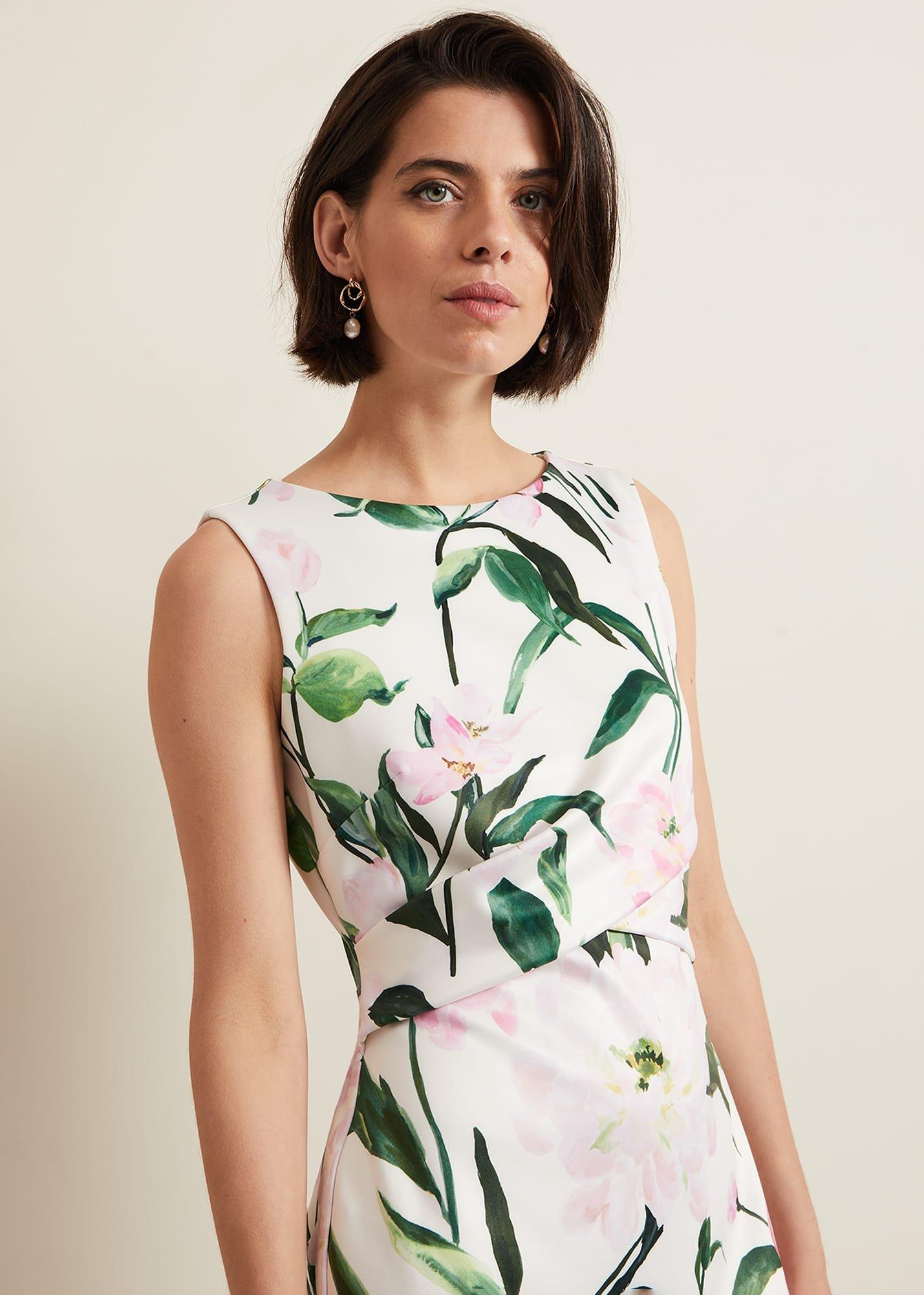 Elsa Floral Scuba Midi Dress