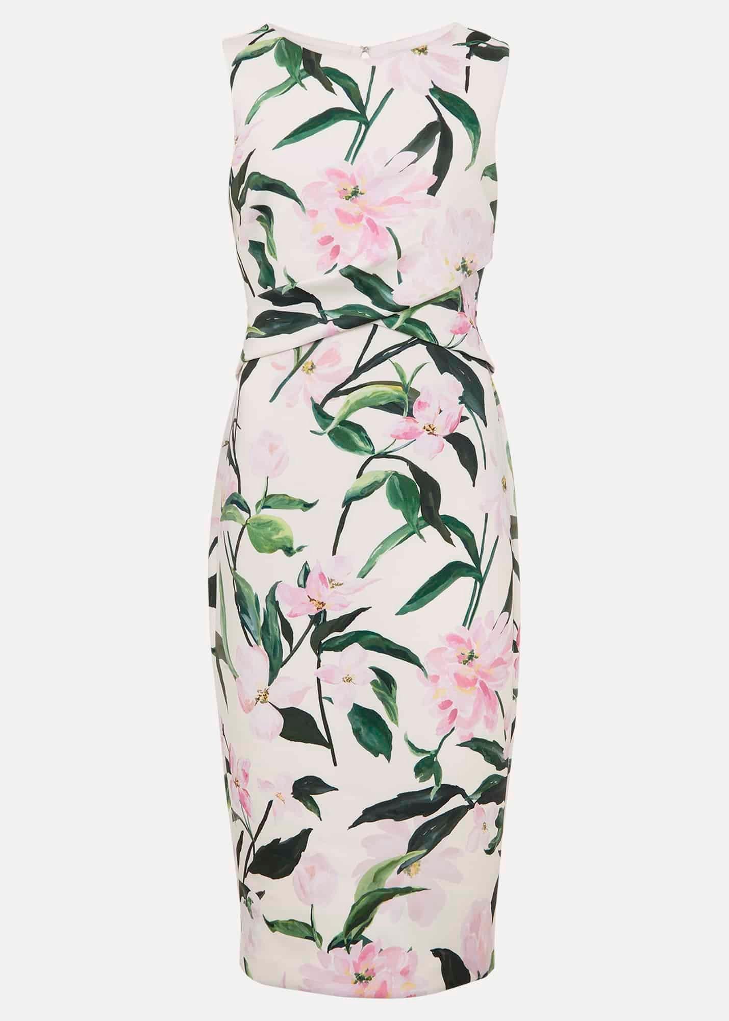 Elsa Floral Scuba Midi Dress