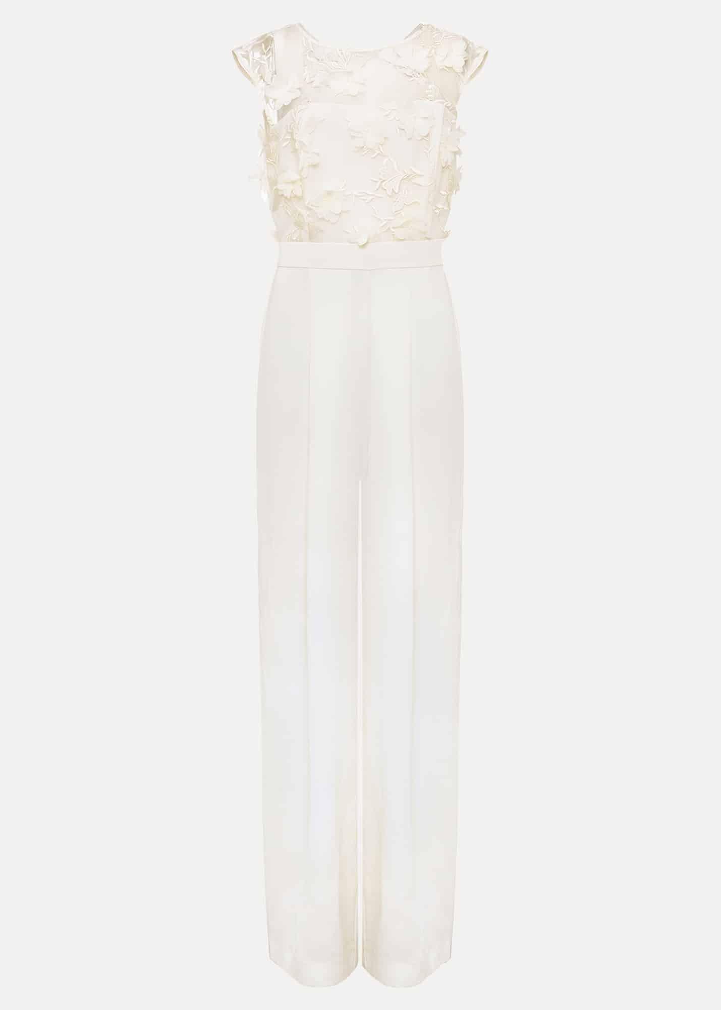 Cherie Bridal Floral Textured Jumpsuit