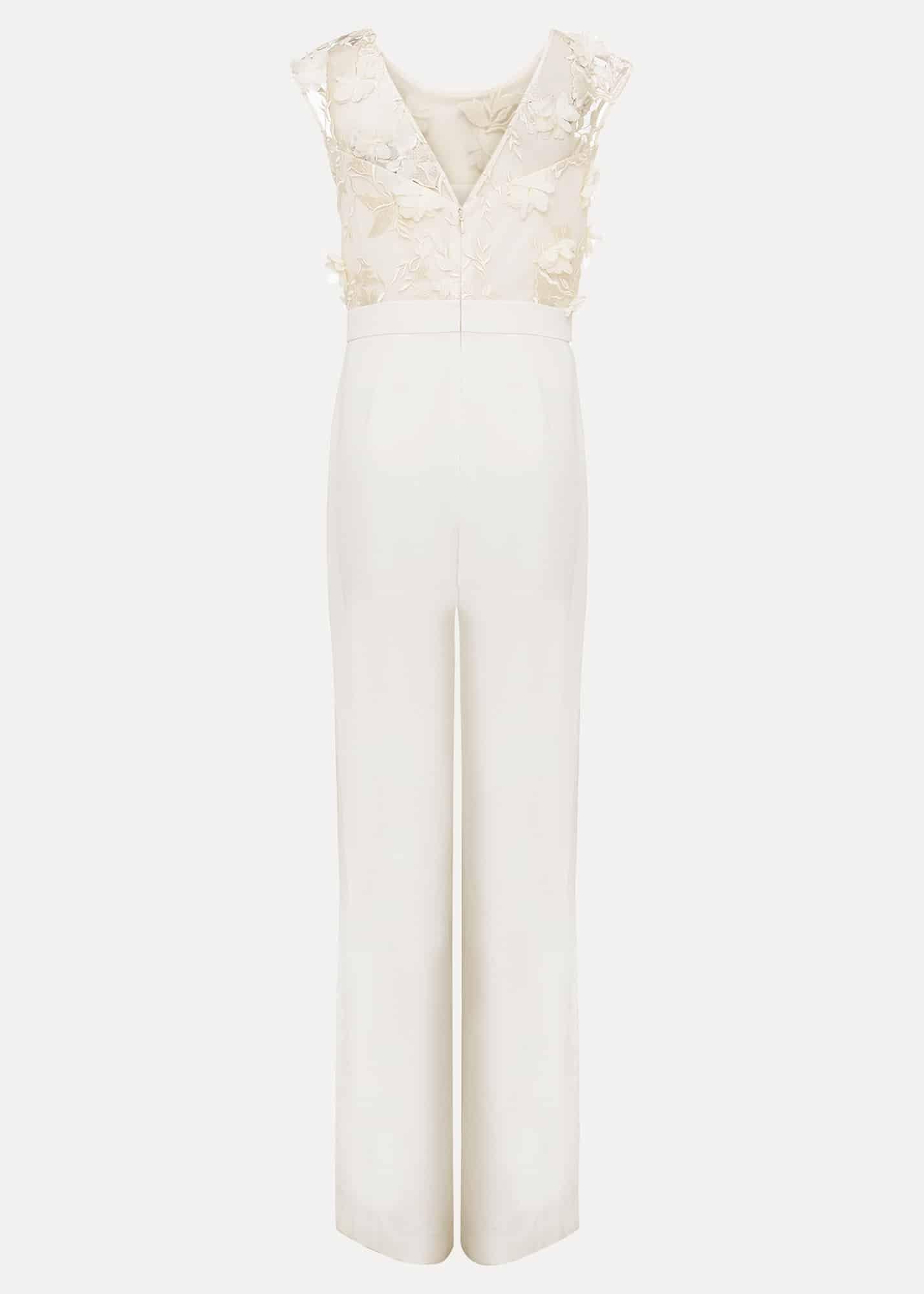 Cherie Bridal Floral Textured Jumpsuit