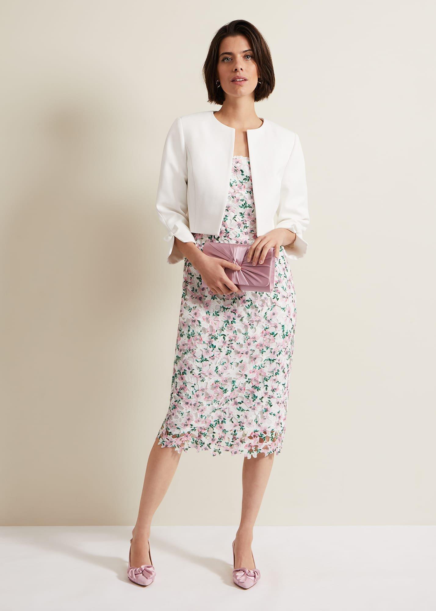 Diana Floral Lace Midi Dress