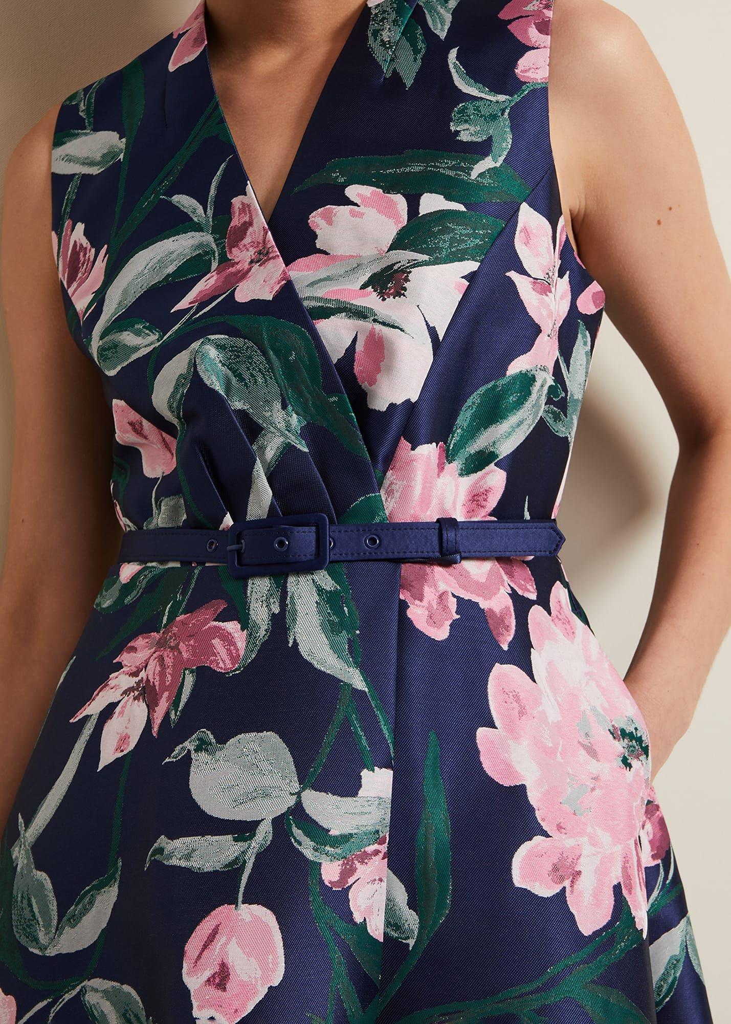 Salina Floral Jacquard Dress