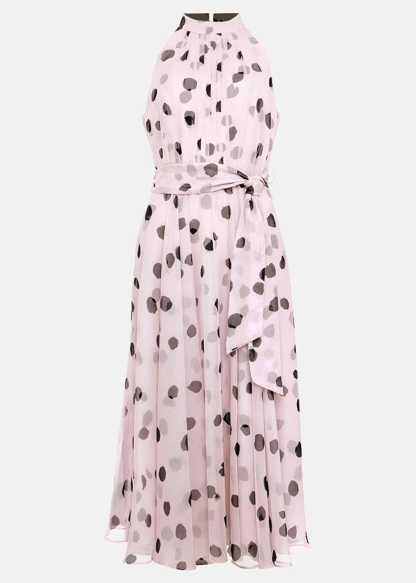 Naomi Spot Chiffon Dress