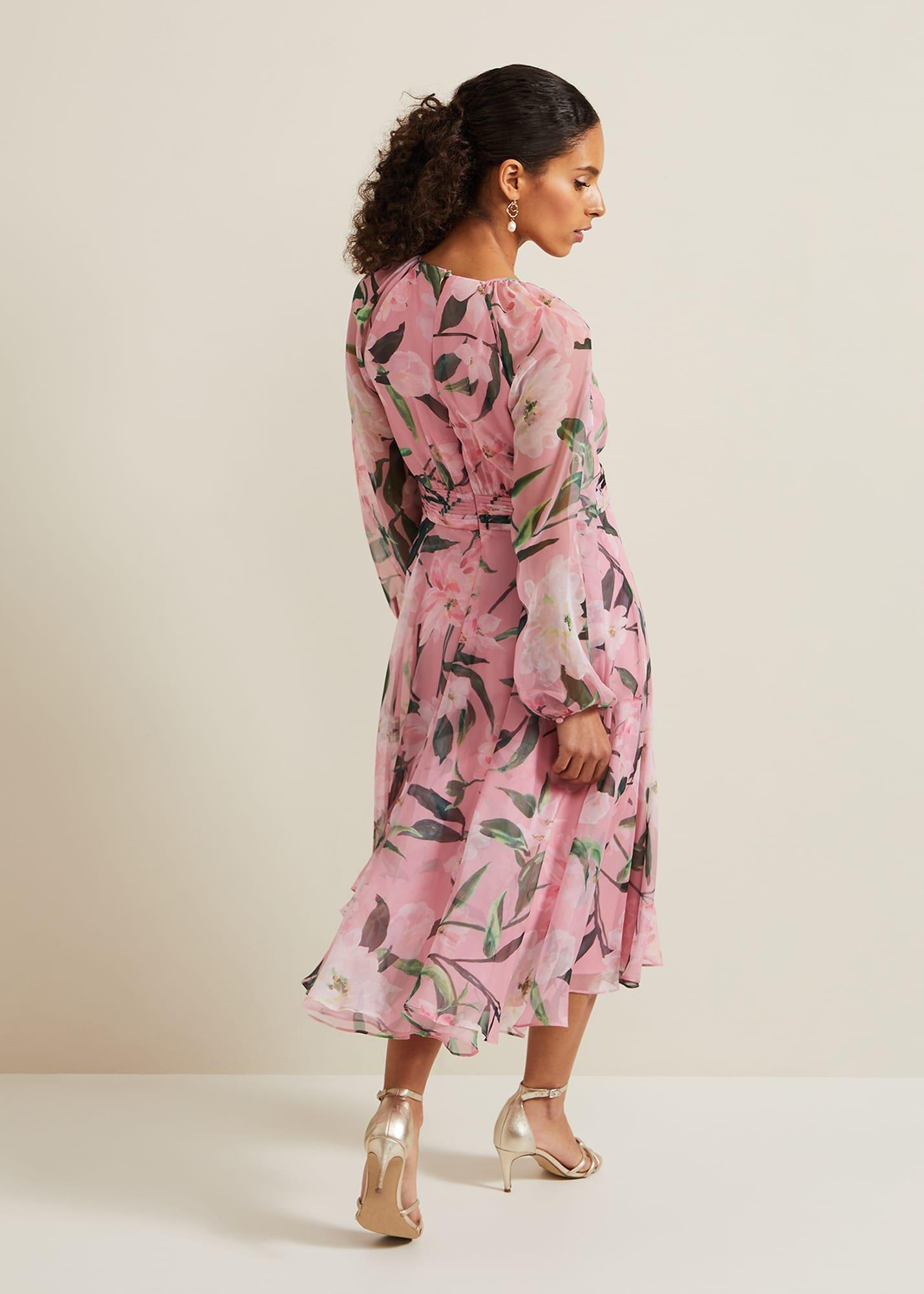 Petite Lina Printed Midi Dress