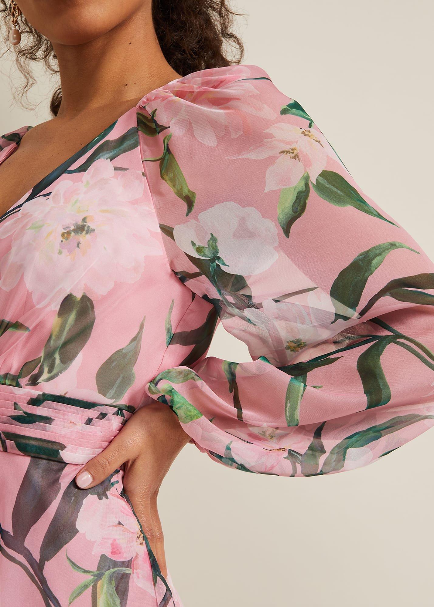 Petite Lina Printed Midi Dress