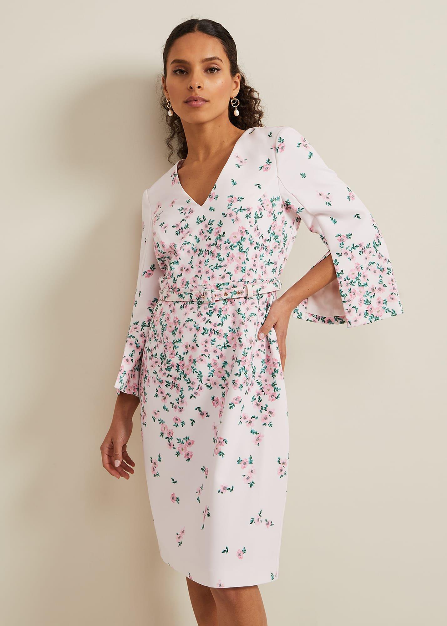 Petite Giovanna Floral Belted Dress