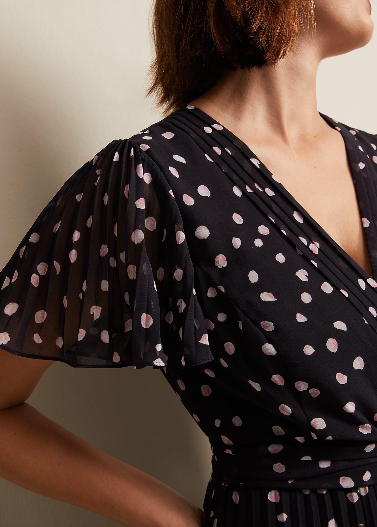 Alexandra Spot Pleat Jumpsuit