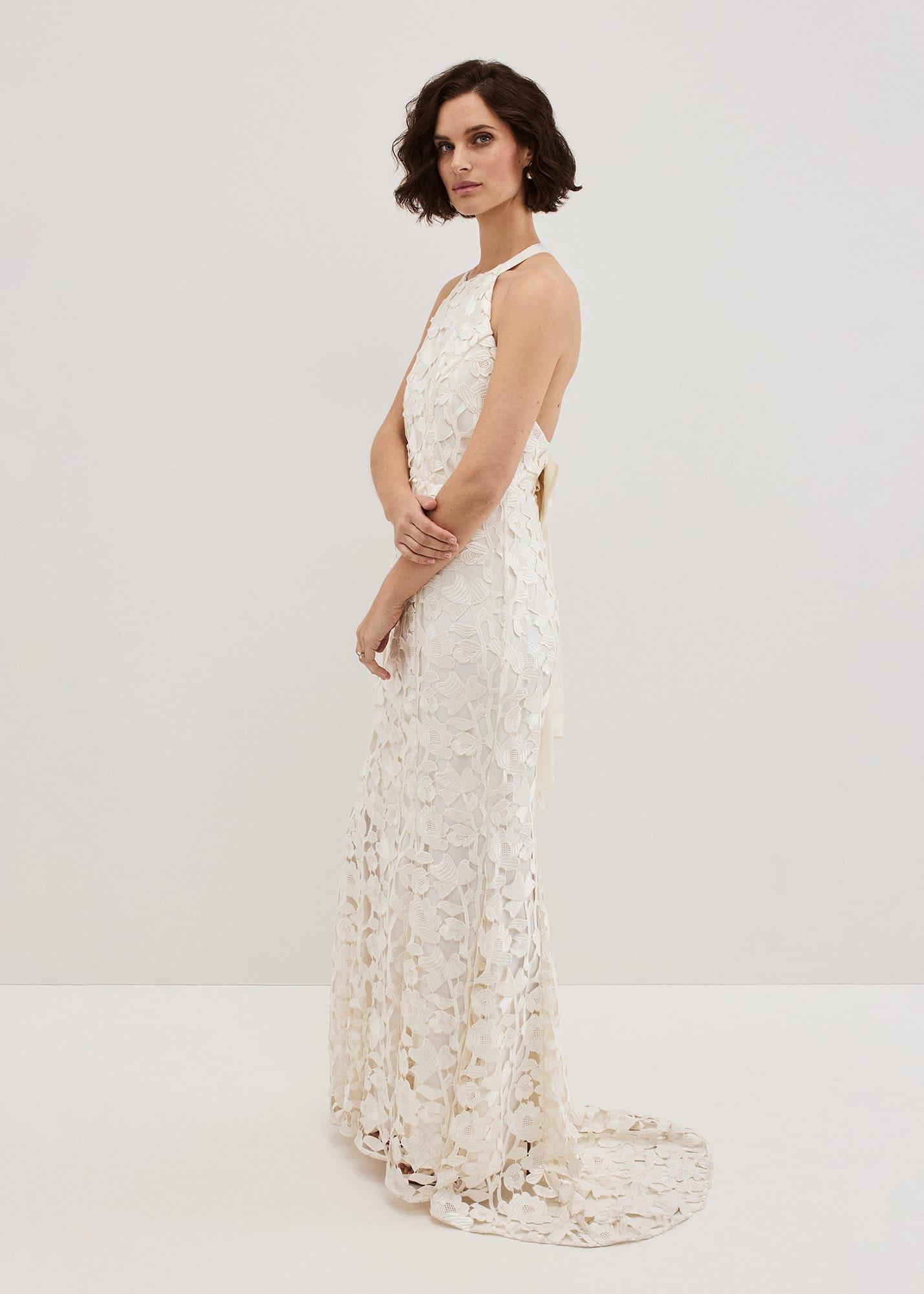 Olivia Bridal Lace Maxi Dress