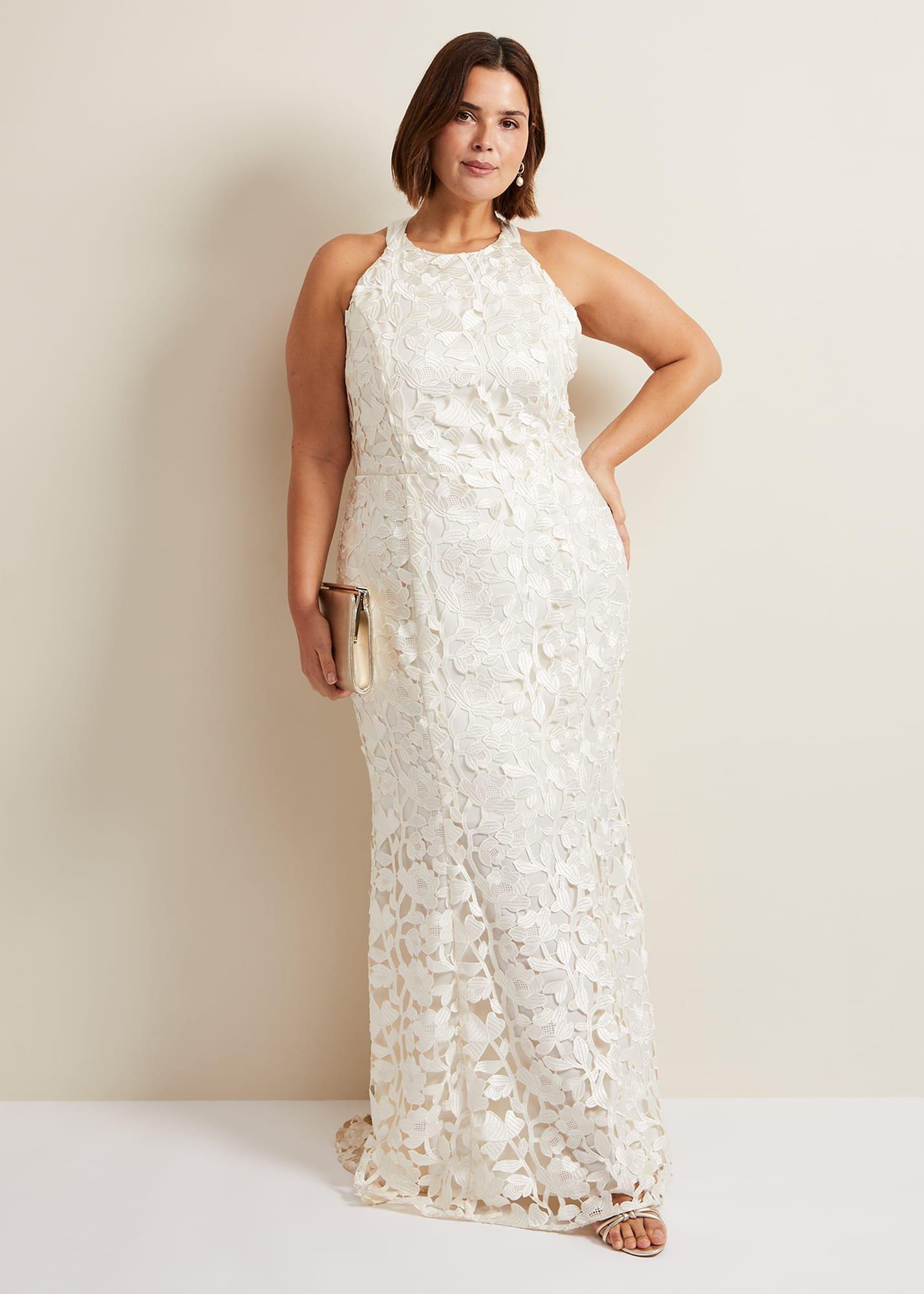 Olivia Bridal Lace Maxi Dress