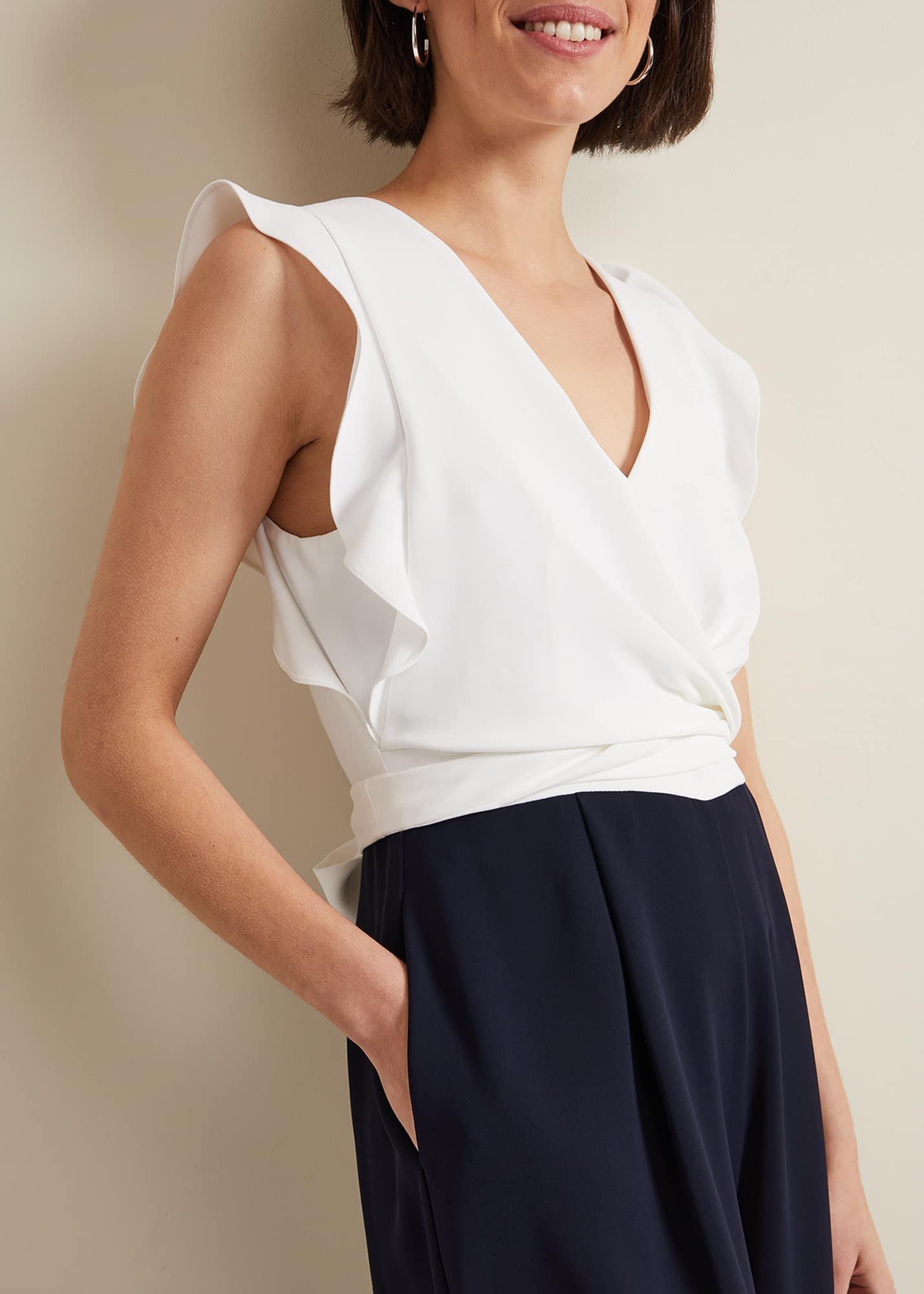 Ayla Ruffle Wrap Jumpsuit